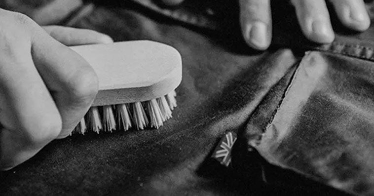 Belstaff Jacket being cleaned