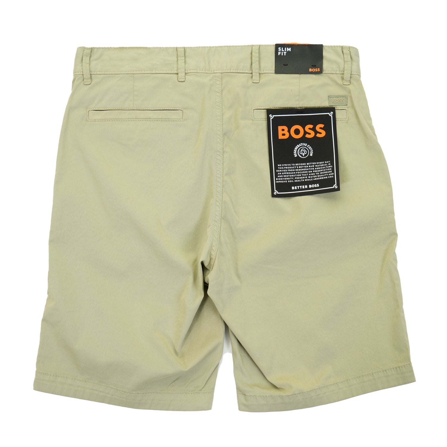 Chino Slim Shorts 370 Open Green