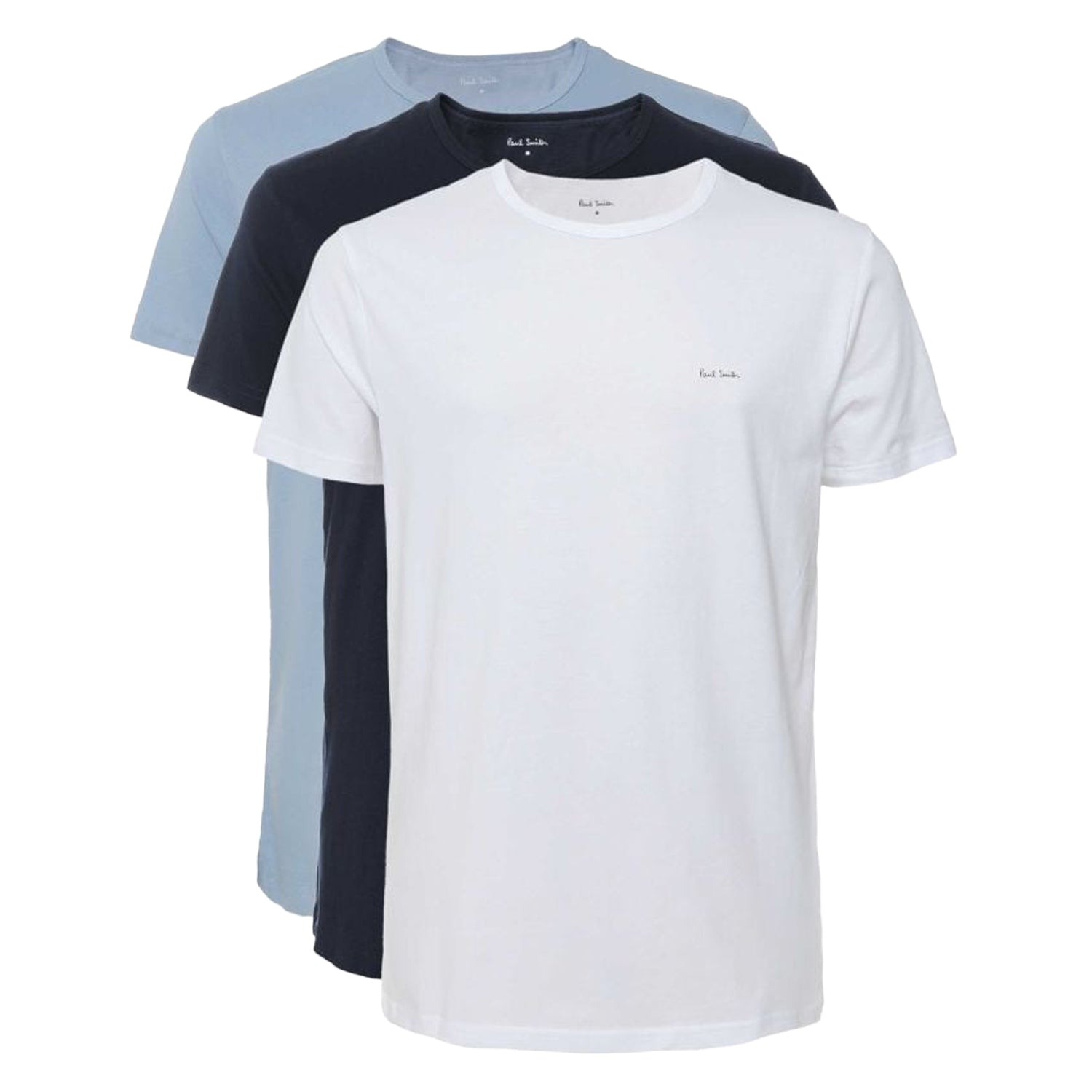 Paul Smith 3 Pack Short Sleeve T Shirt Navy White Teal