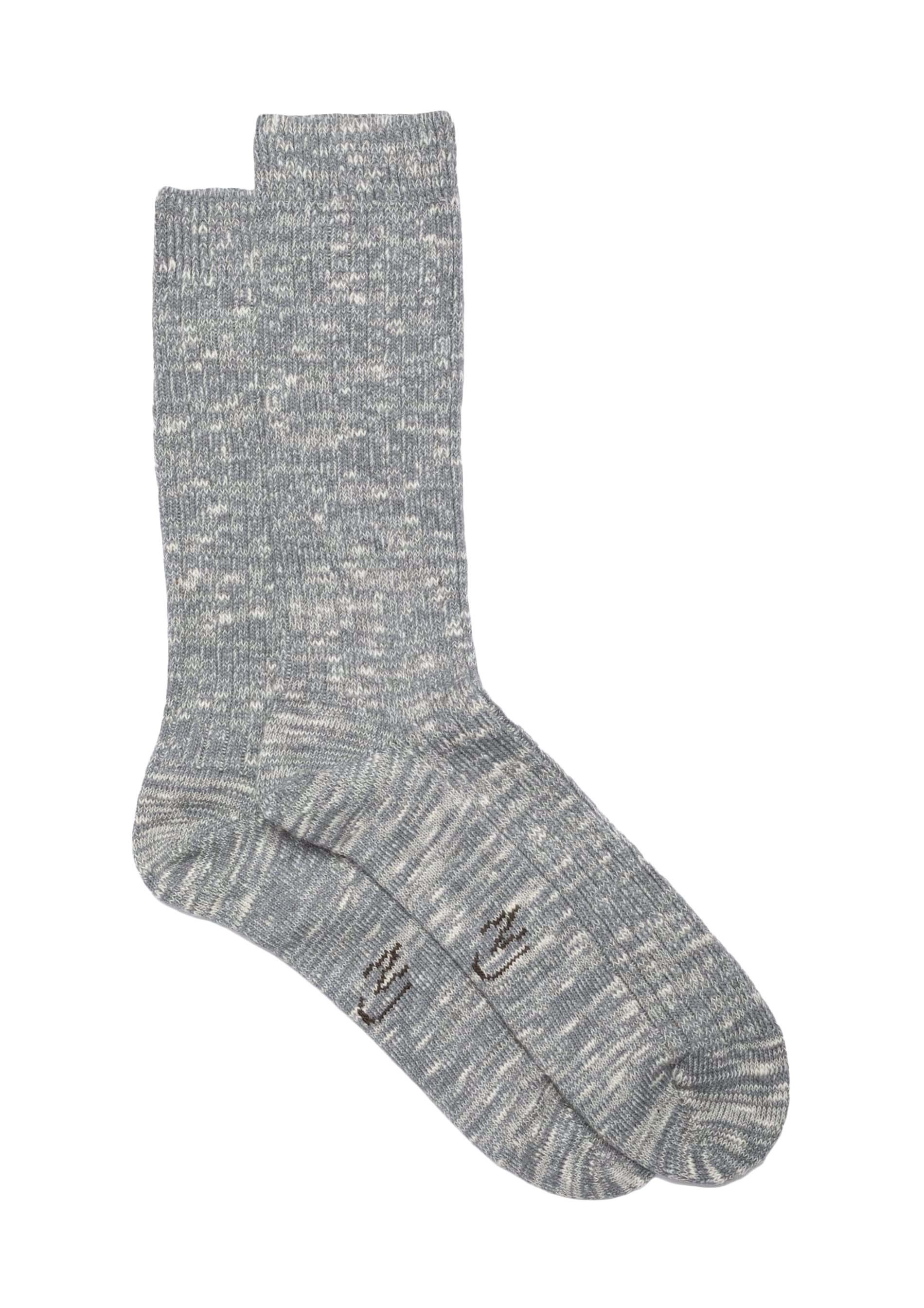 Rasmusson Rib Slub Socks Grey Melange