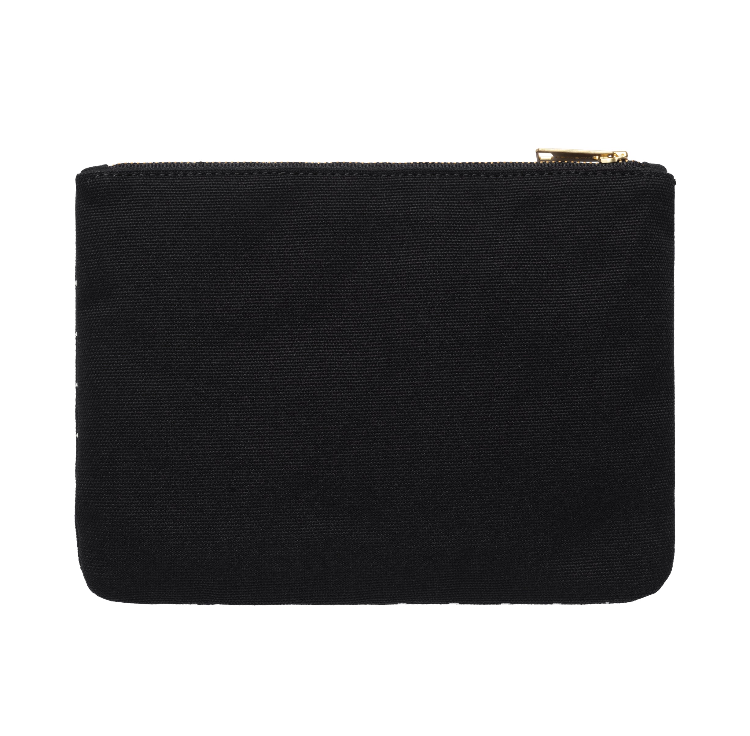 Canvas Graphic Zip Wallet Black