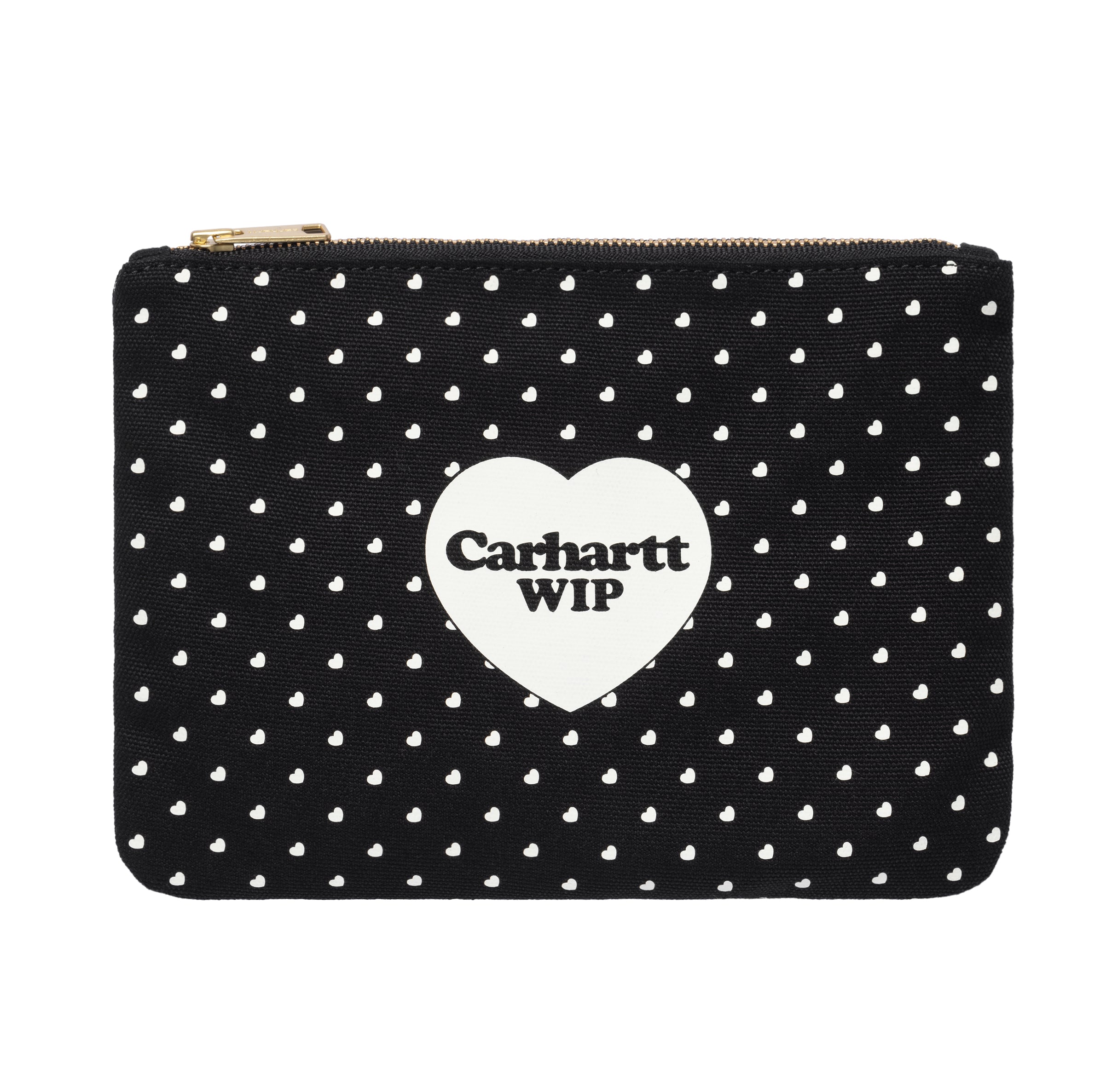 Canvas Graphic Zip Wallet Black