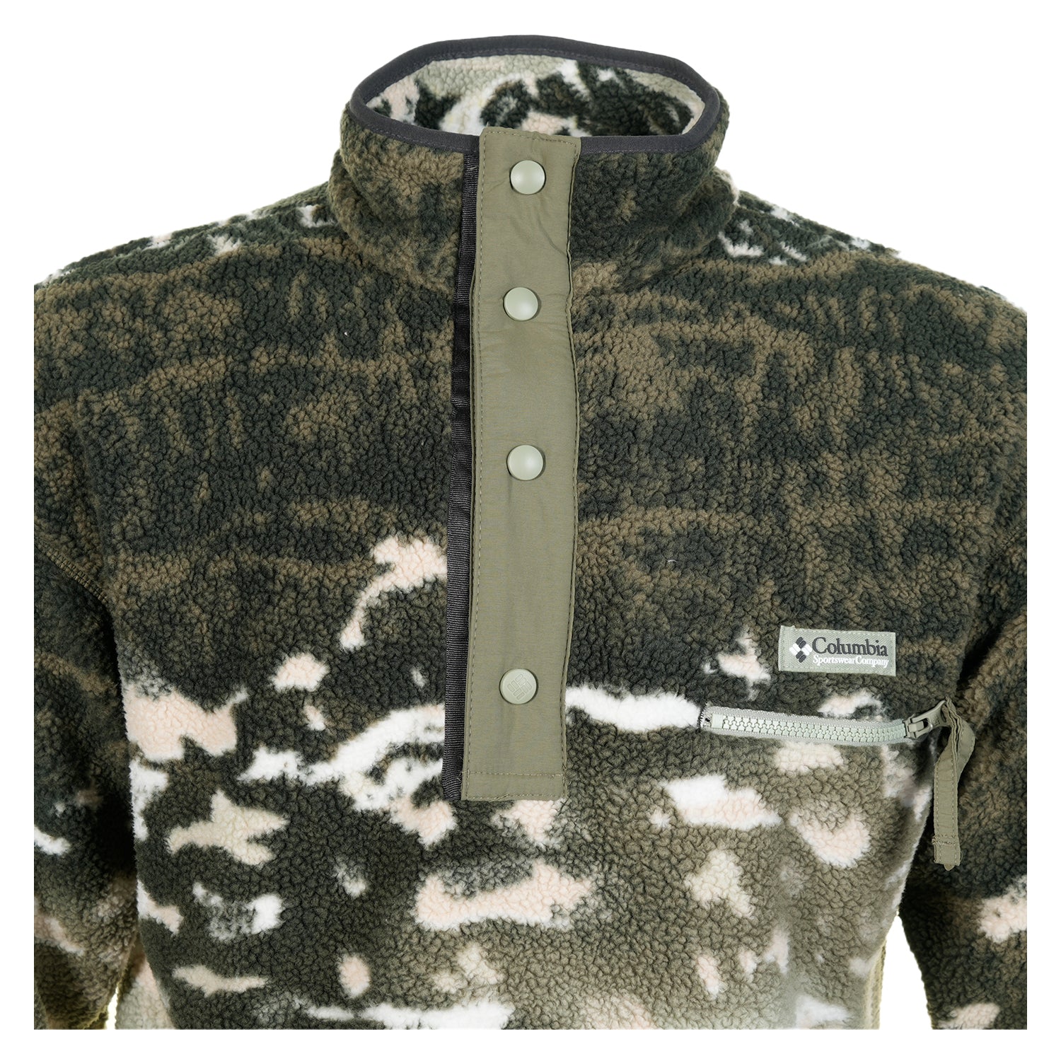 Helvetia 2 Printed Half Snap Fleece Safari