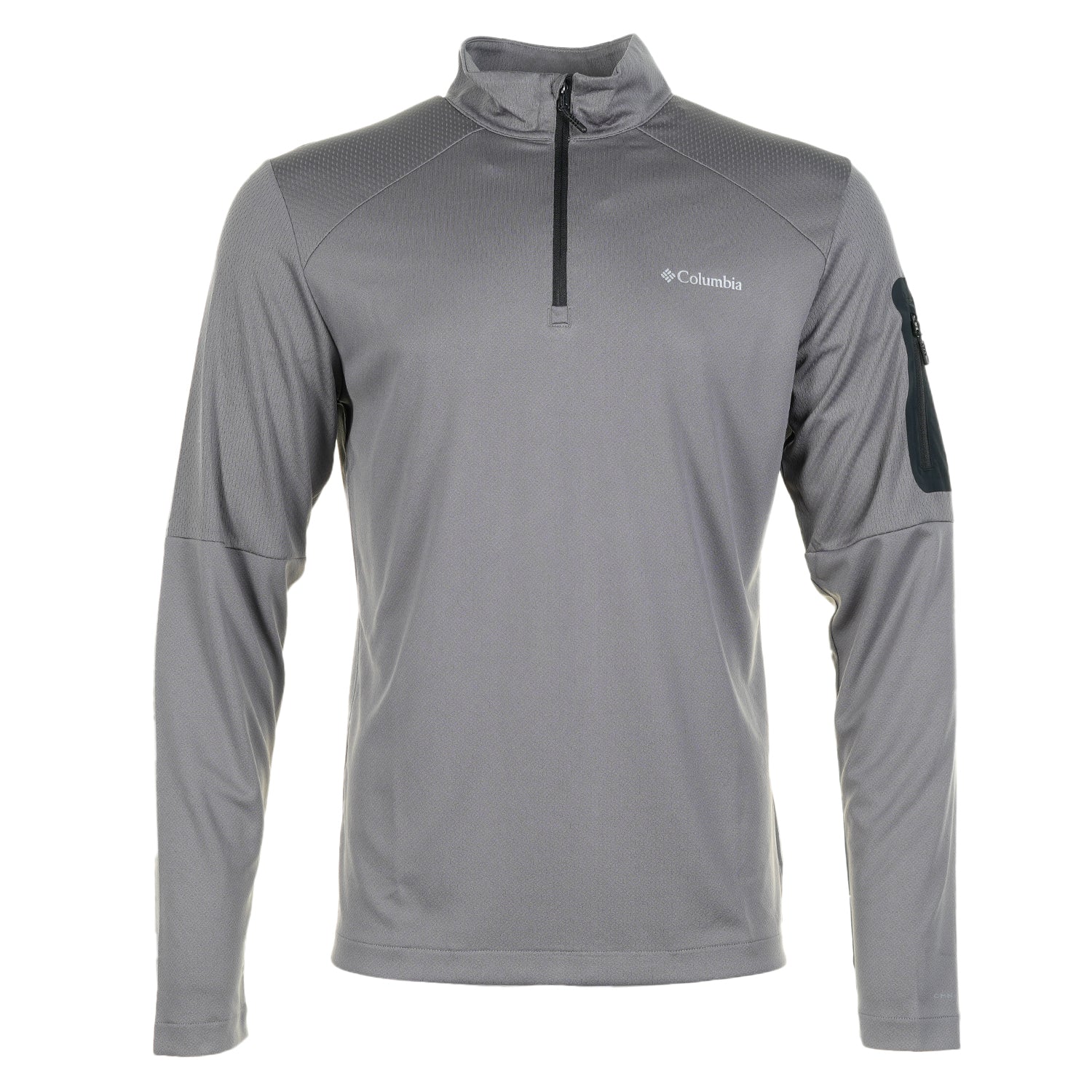 Long Sleeve Tech Knit 1/4 Zip City Grey Black