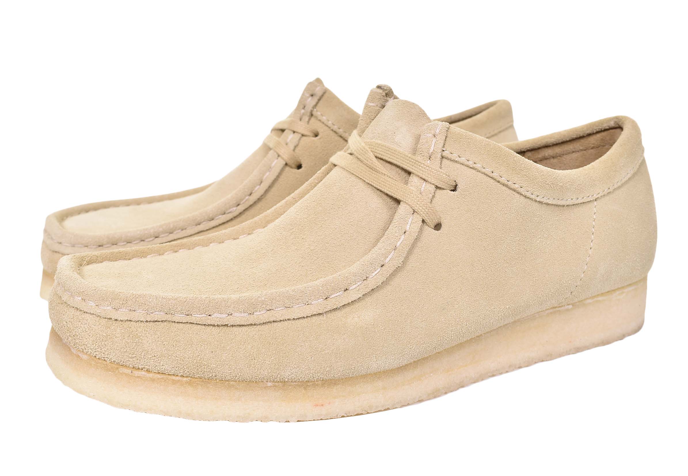 Pair of Clarks Originals Wallabee suede maple