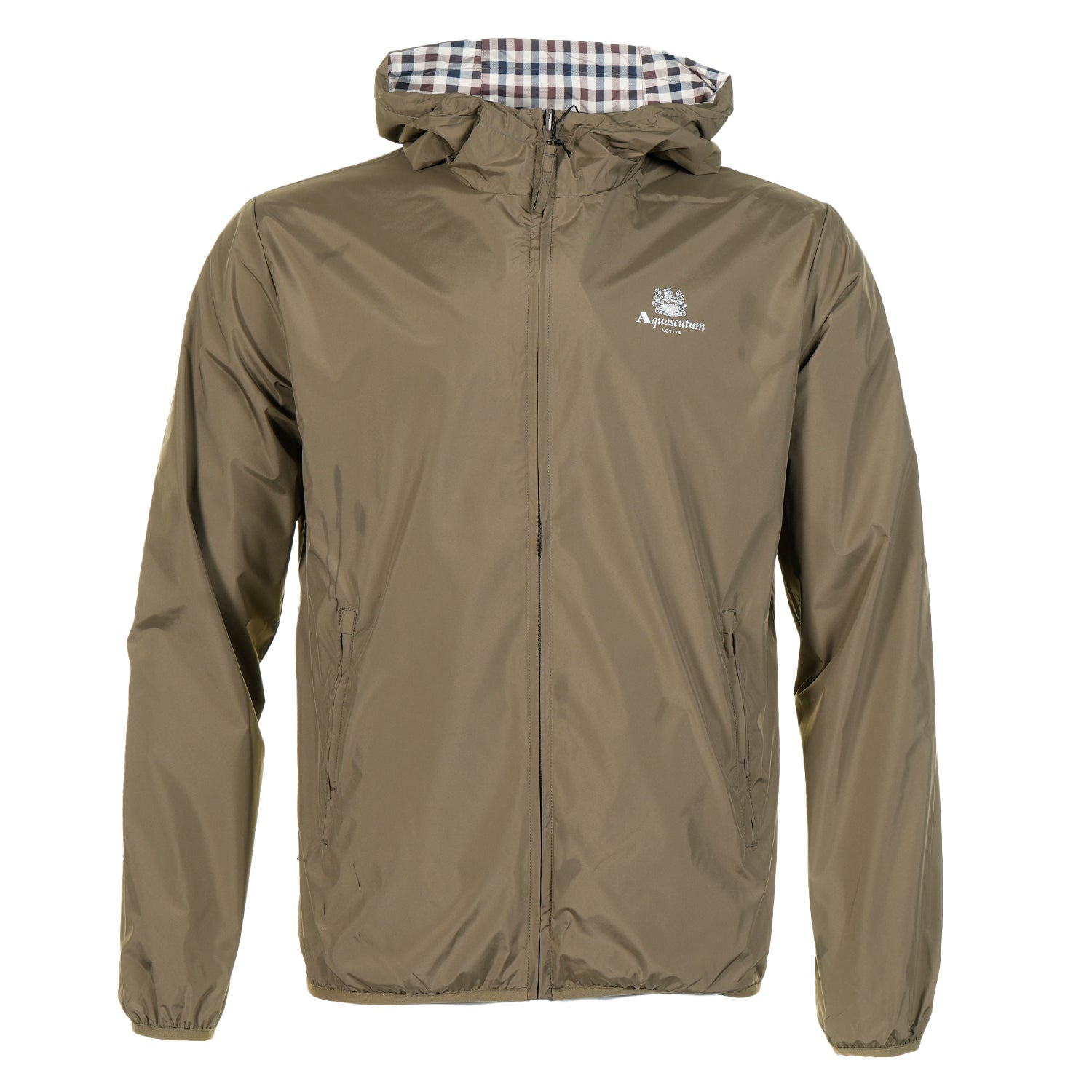 Reversible Active Hooded Sailor Windrunner Jacket Army Green