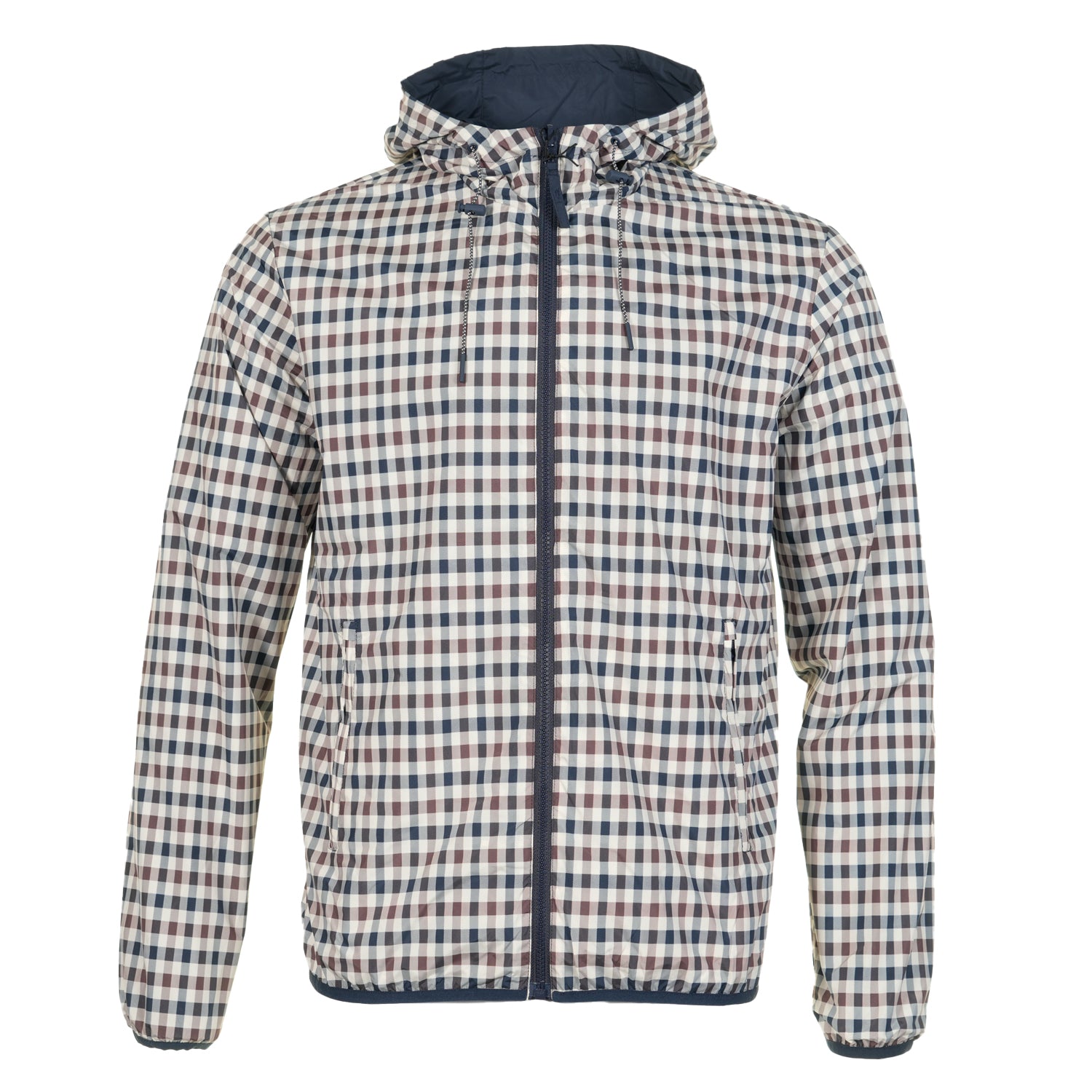 Reversible Active Hooded Sailor Windrunner Jacket Navy