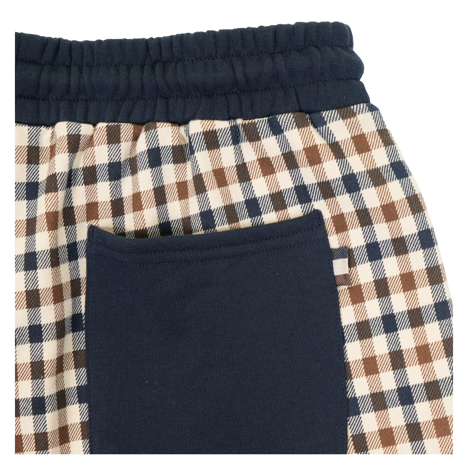 Active Club Check Sweat Shorts Navy