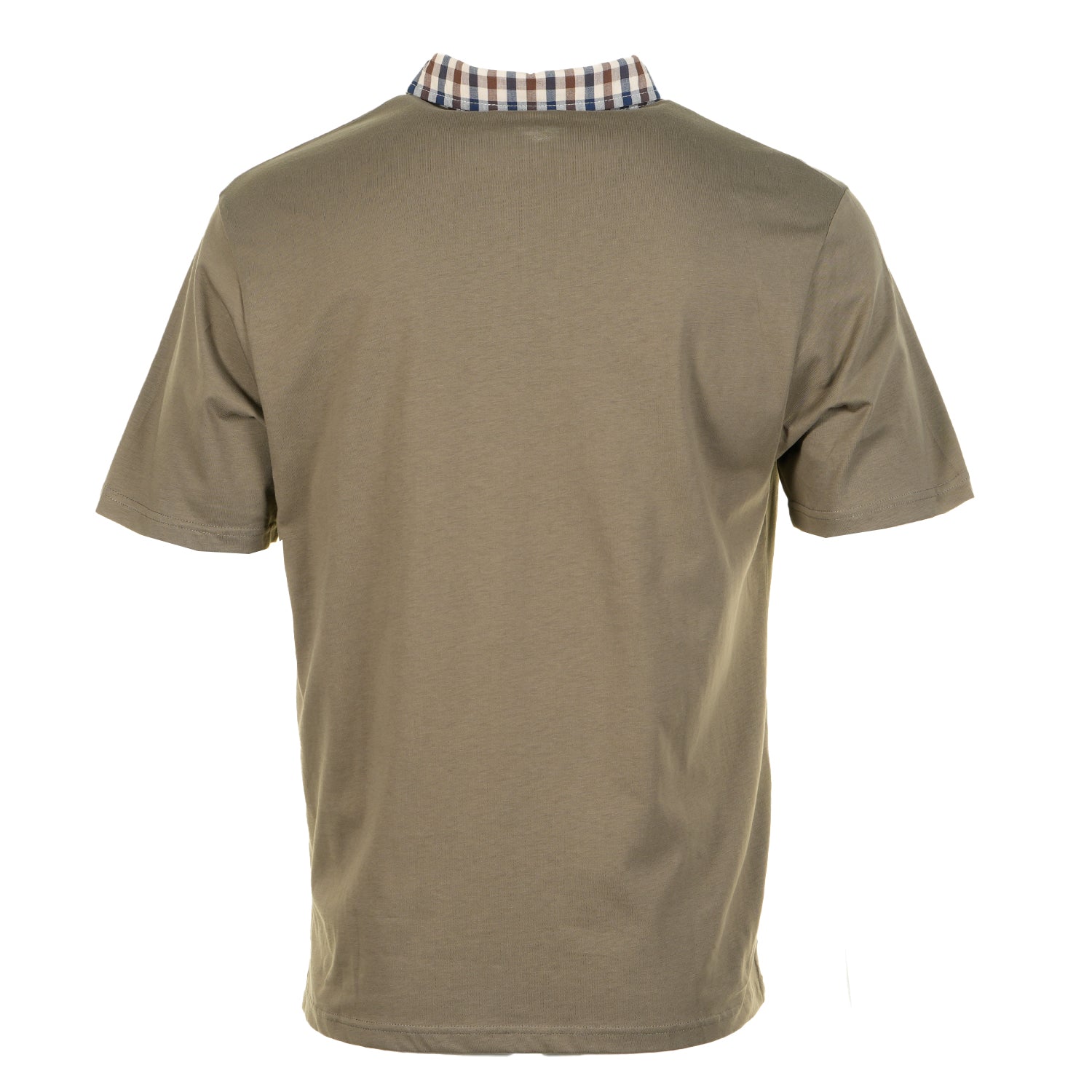 Short Sleeve Club Check Collar Polo Army Green