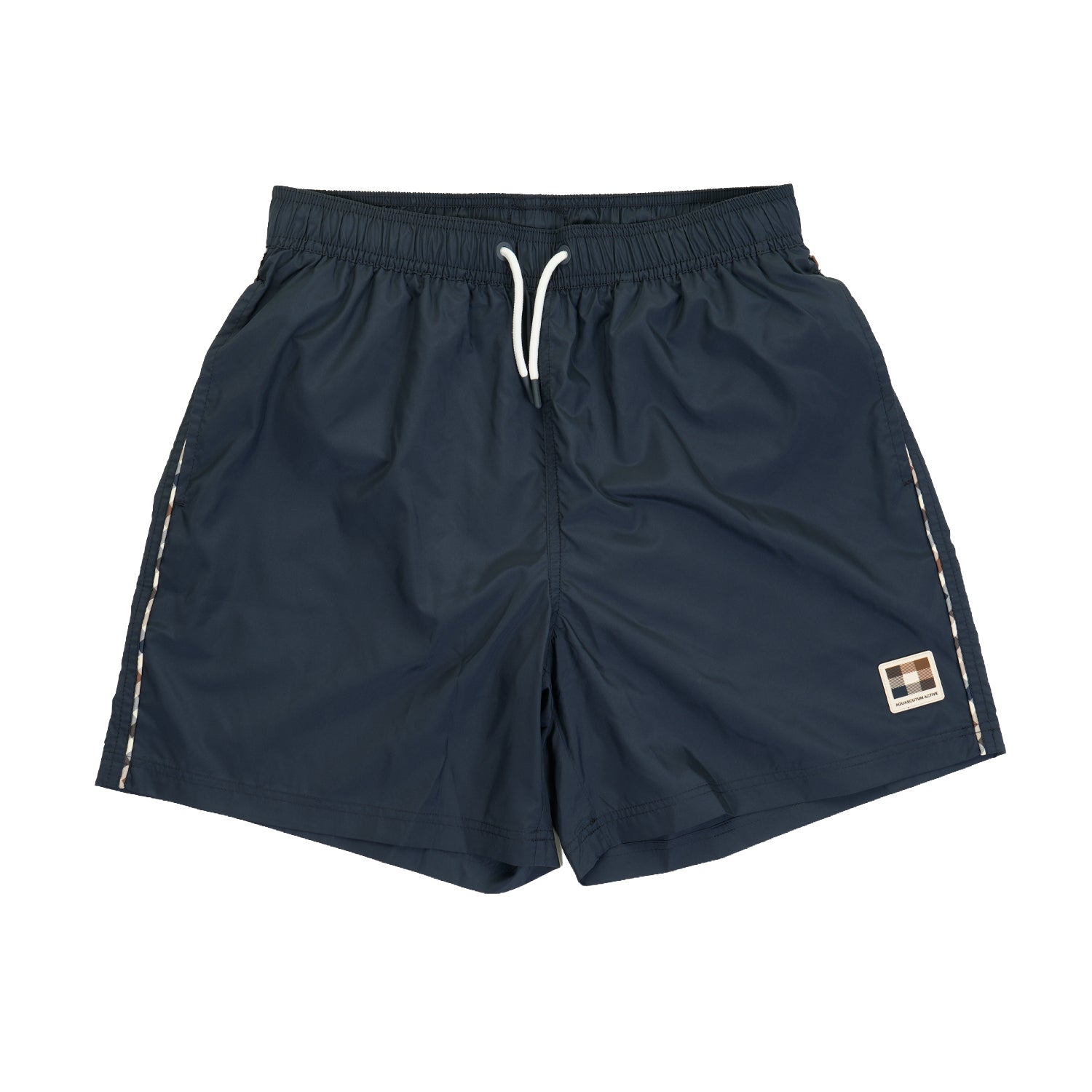 Club Check Piping Beach Shorts Navy
