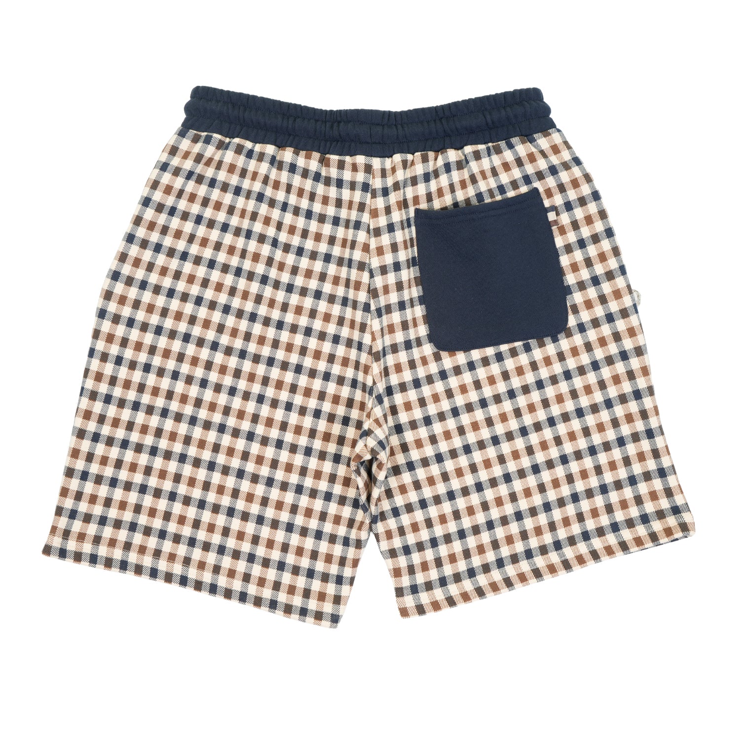 Active Club Check Sweat Shorts Navy