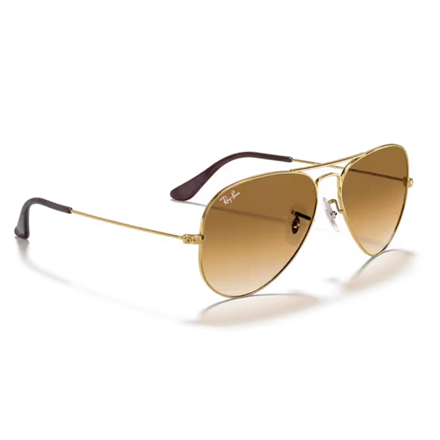 Aviator Large Metal Sunglasses - Gold/Brown Gradient