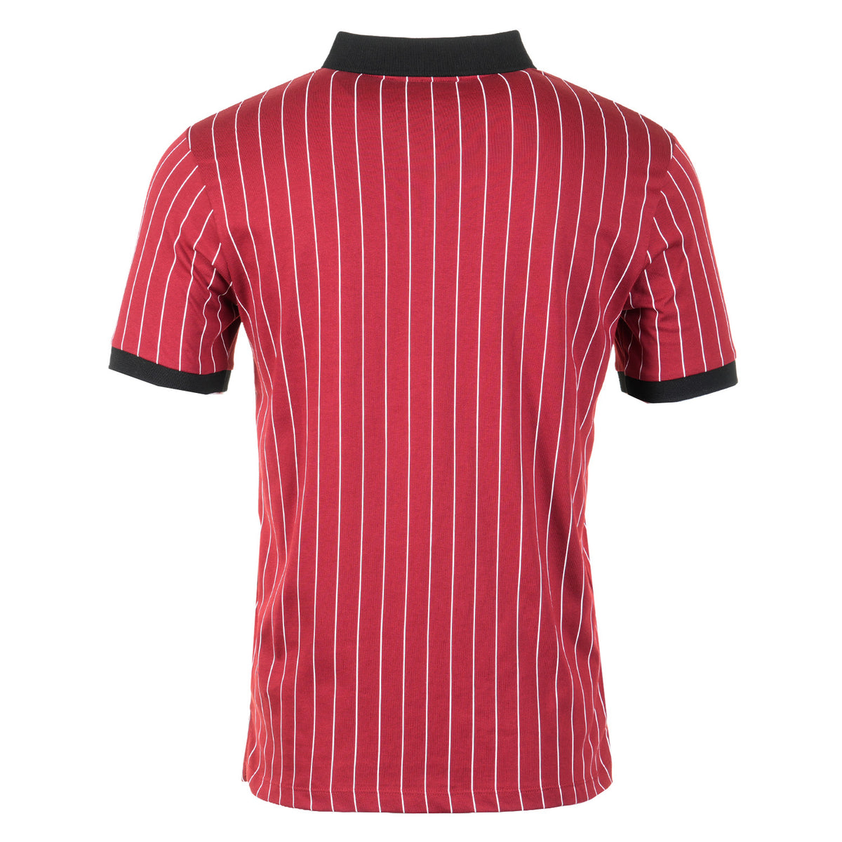 BB1 Classic Vintage Striped Polo Shirt Sun Dried Tomato Black White