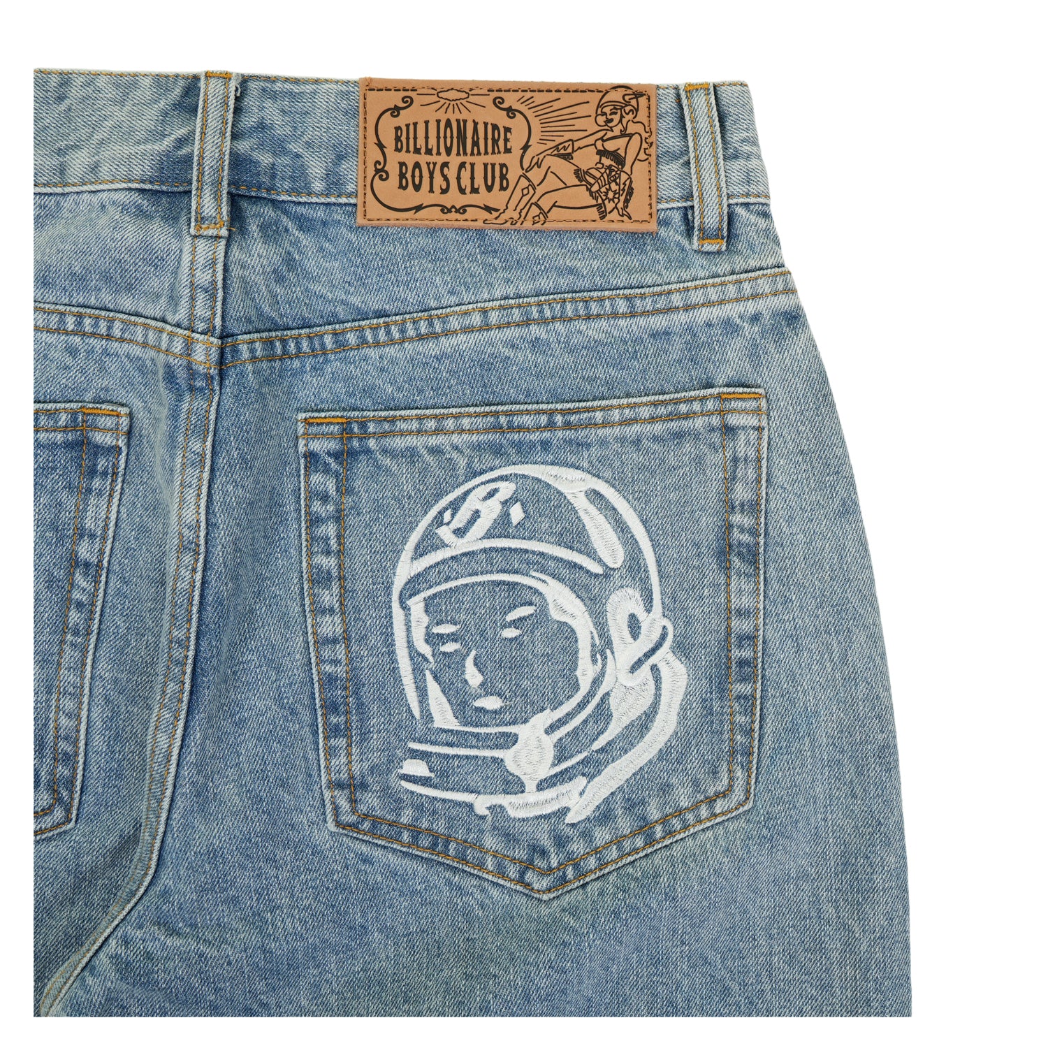Arch Logo Denim Pants Light Wash Blue
