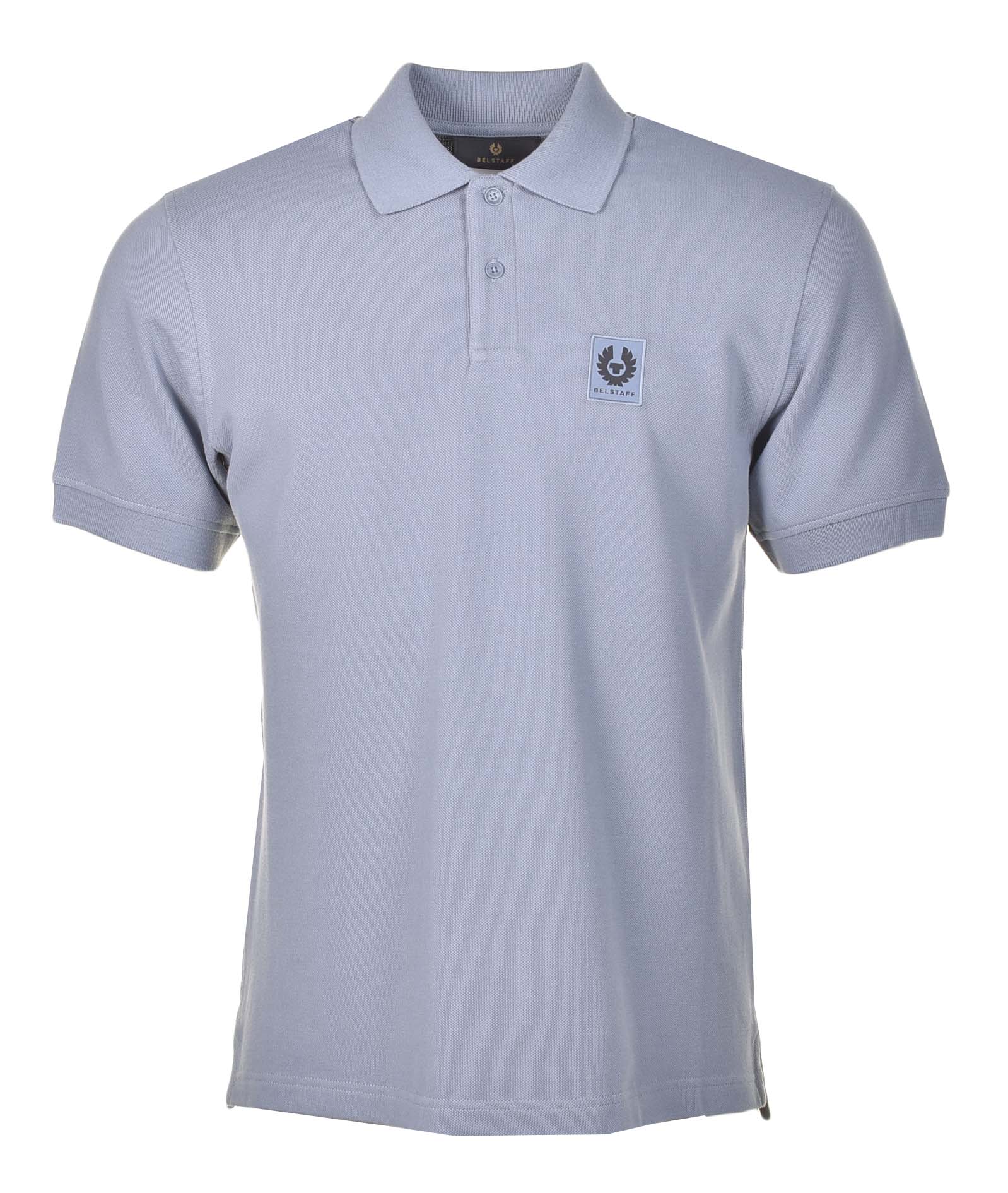 Mens Belstaff polo shirt in blue flint