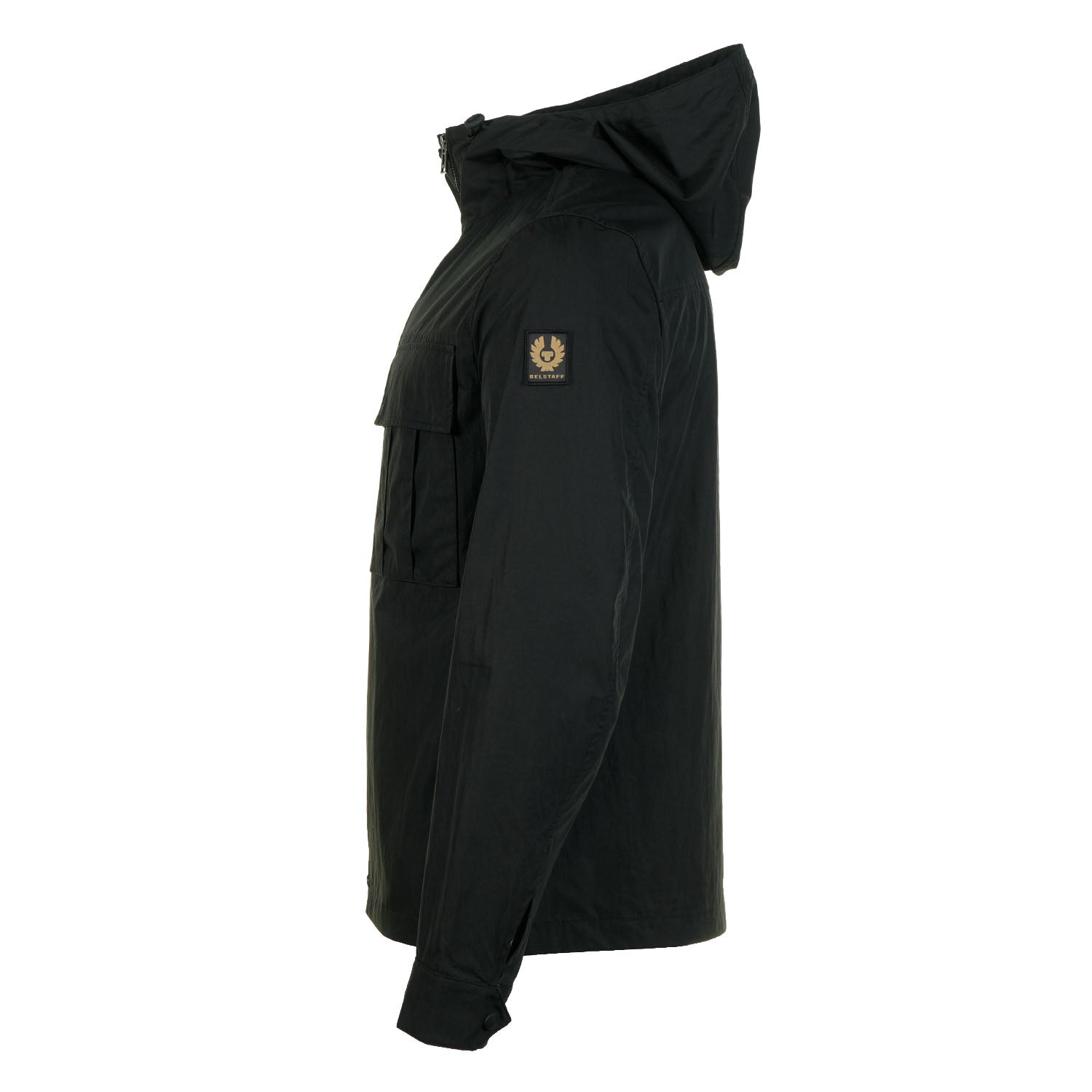 Side view of Belstaff Container Overshirt Black