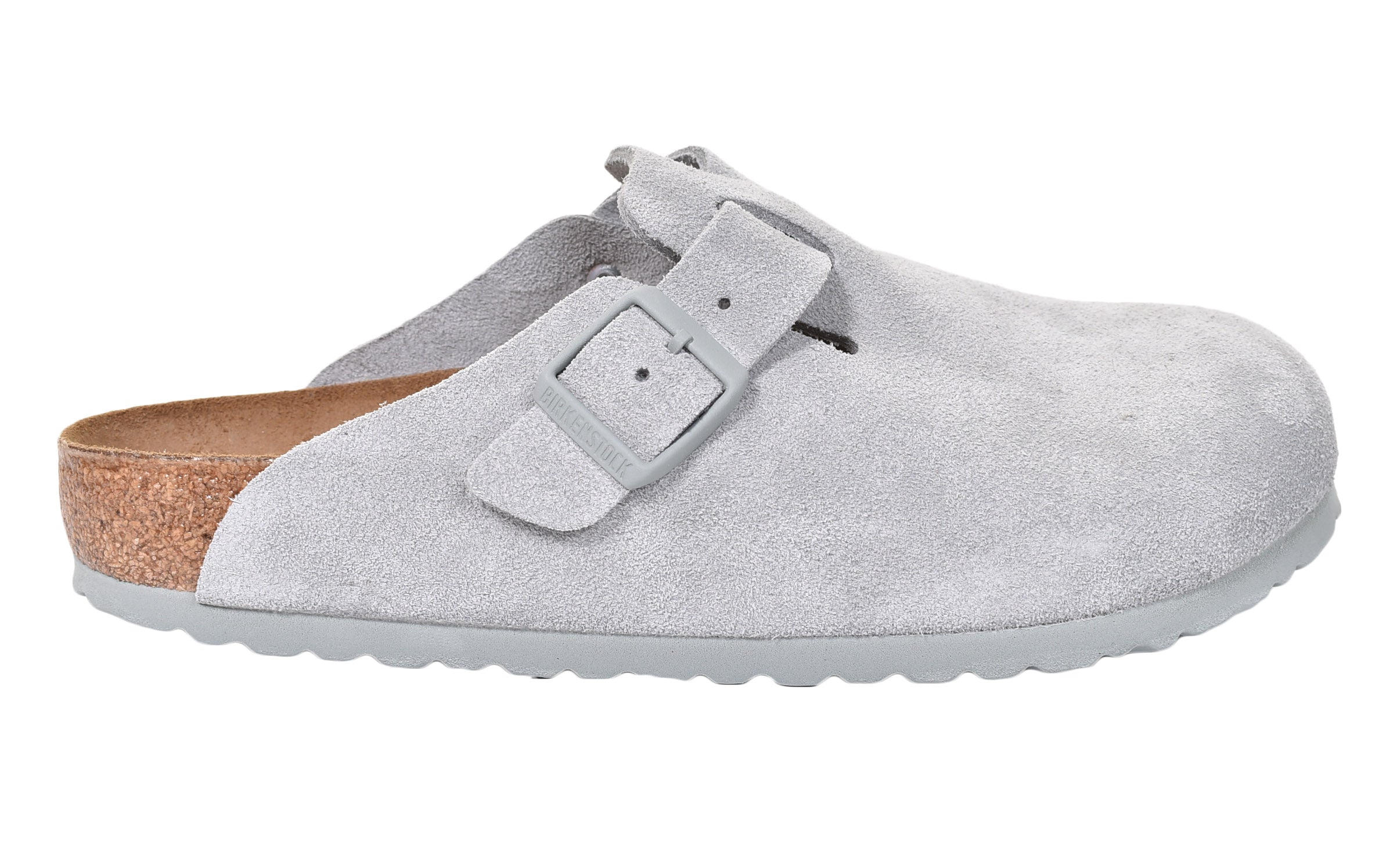 Birkenstock Boston Clogs BS R in Suede Pure Sage for men