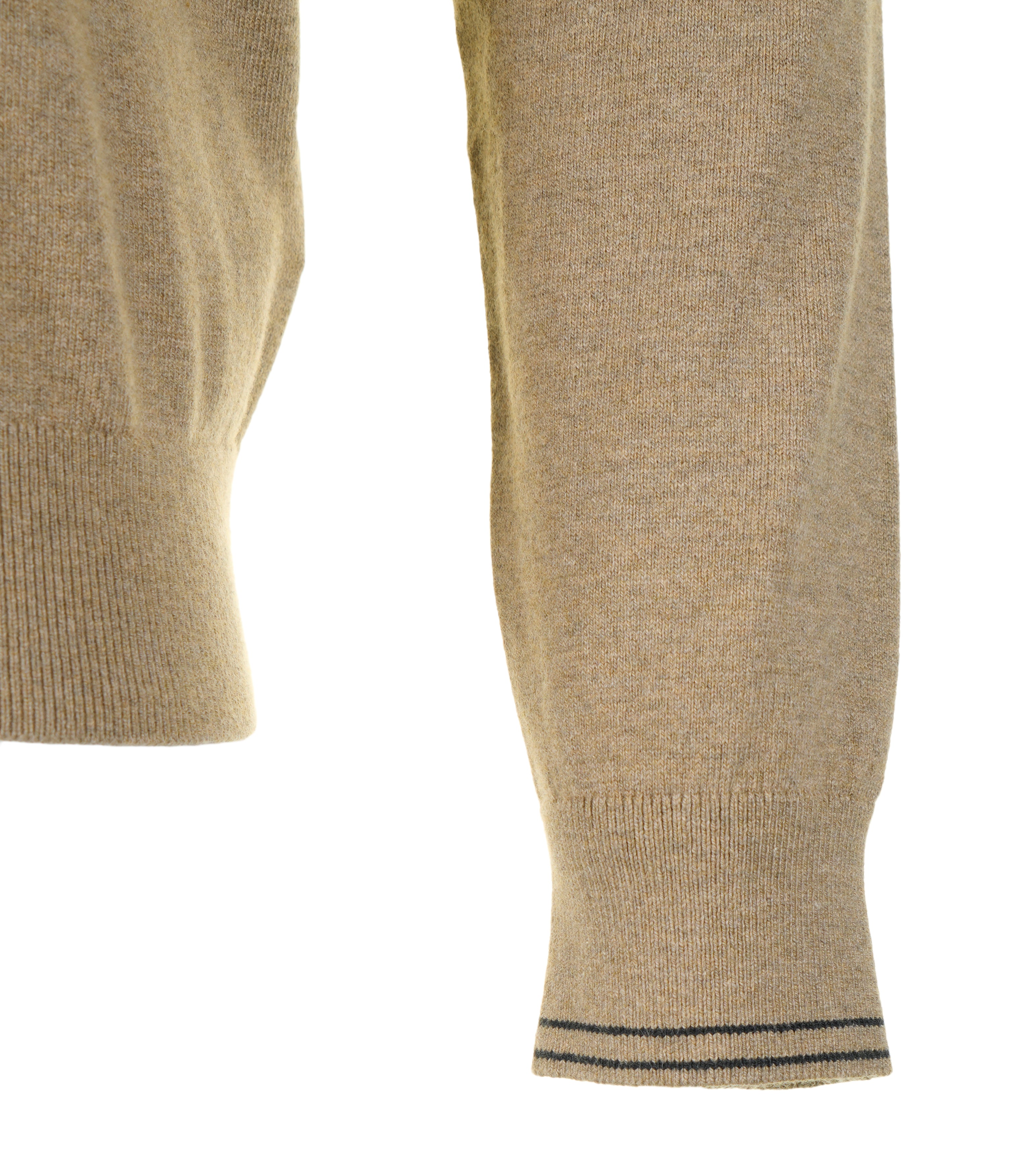 Knitted Zebra Quarter Zip 64 Camel