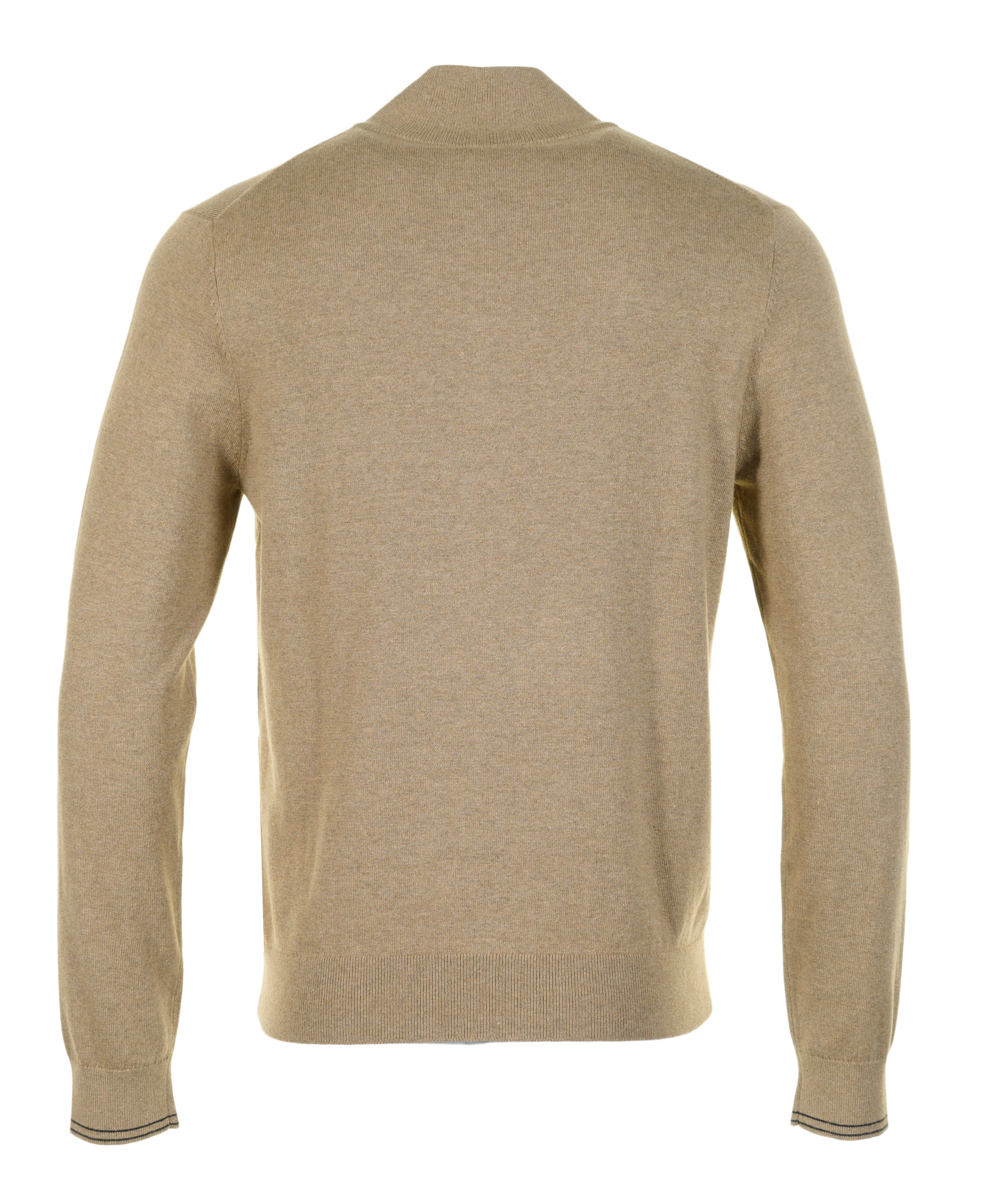 Knitted Zebra Quarter Zip 64 Camel