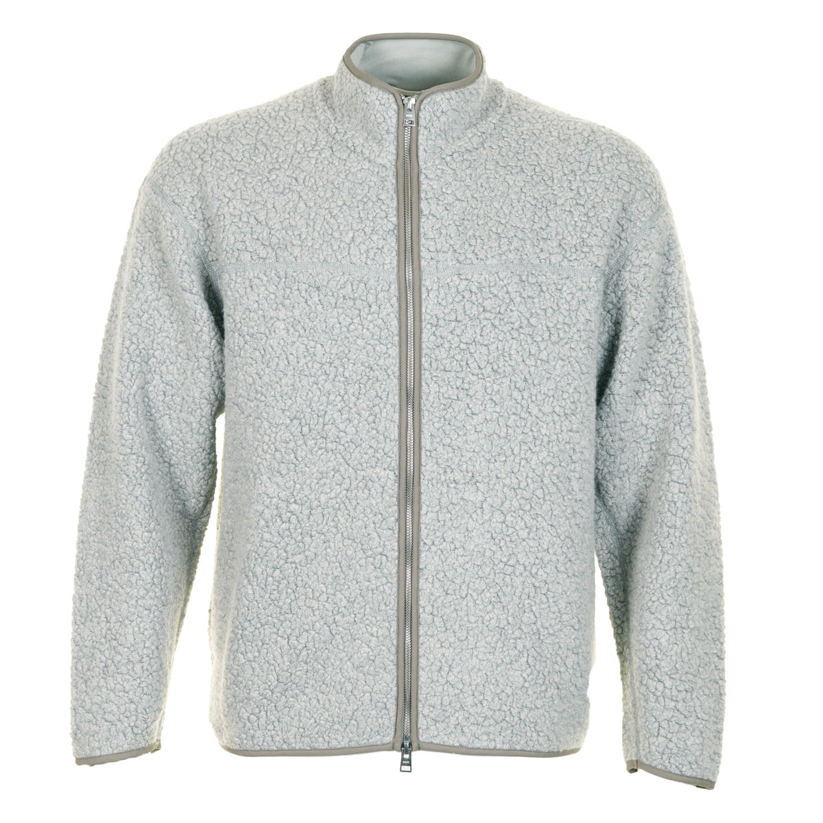 Bjerget Sherpa Wool Fleece Jacket Grey Melange