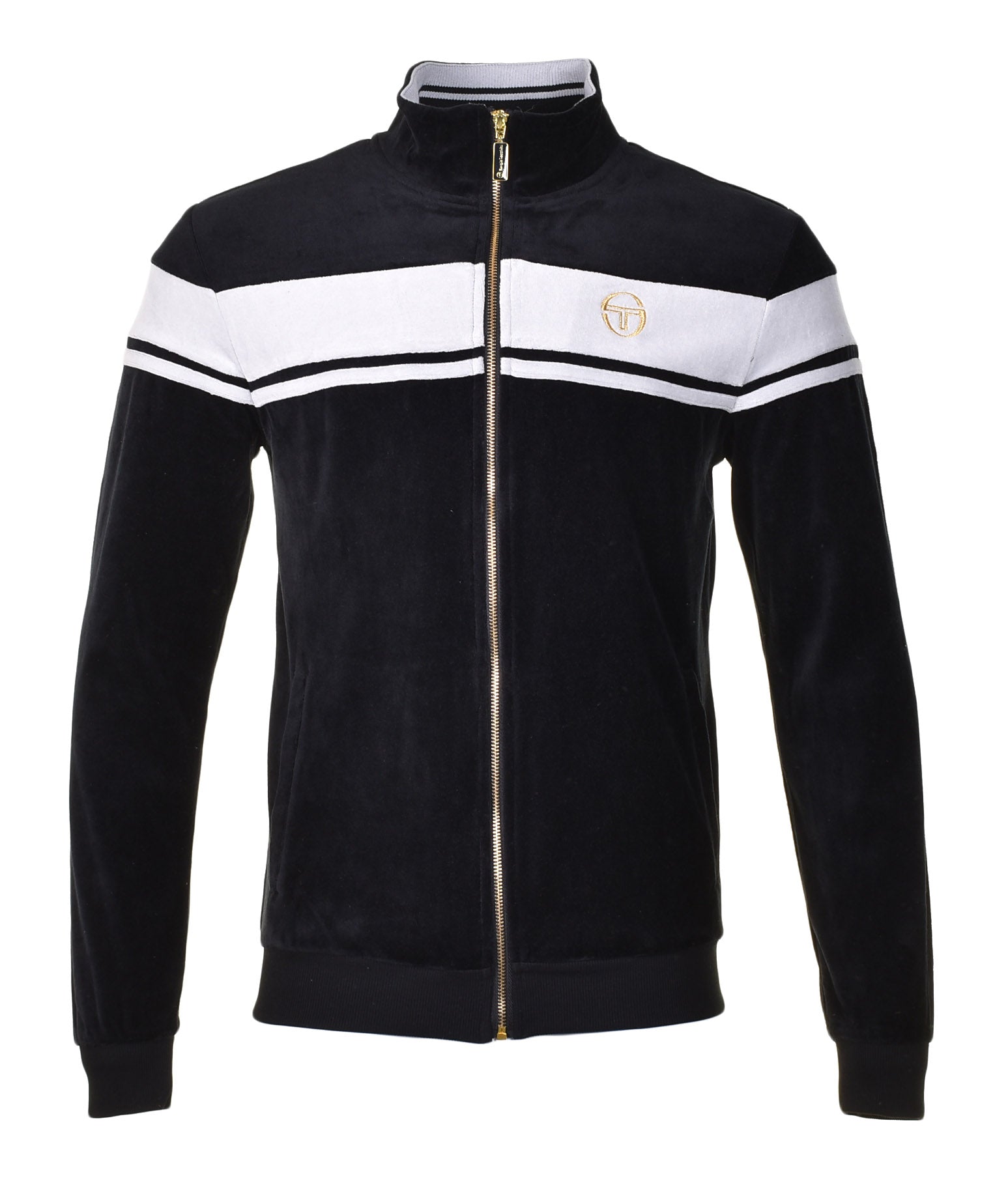 Sergio Tacchini Damarind Velour Track Top Black