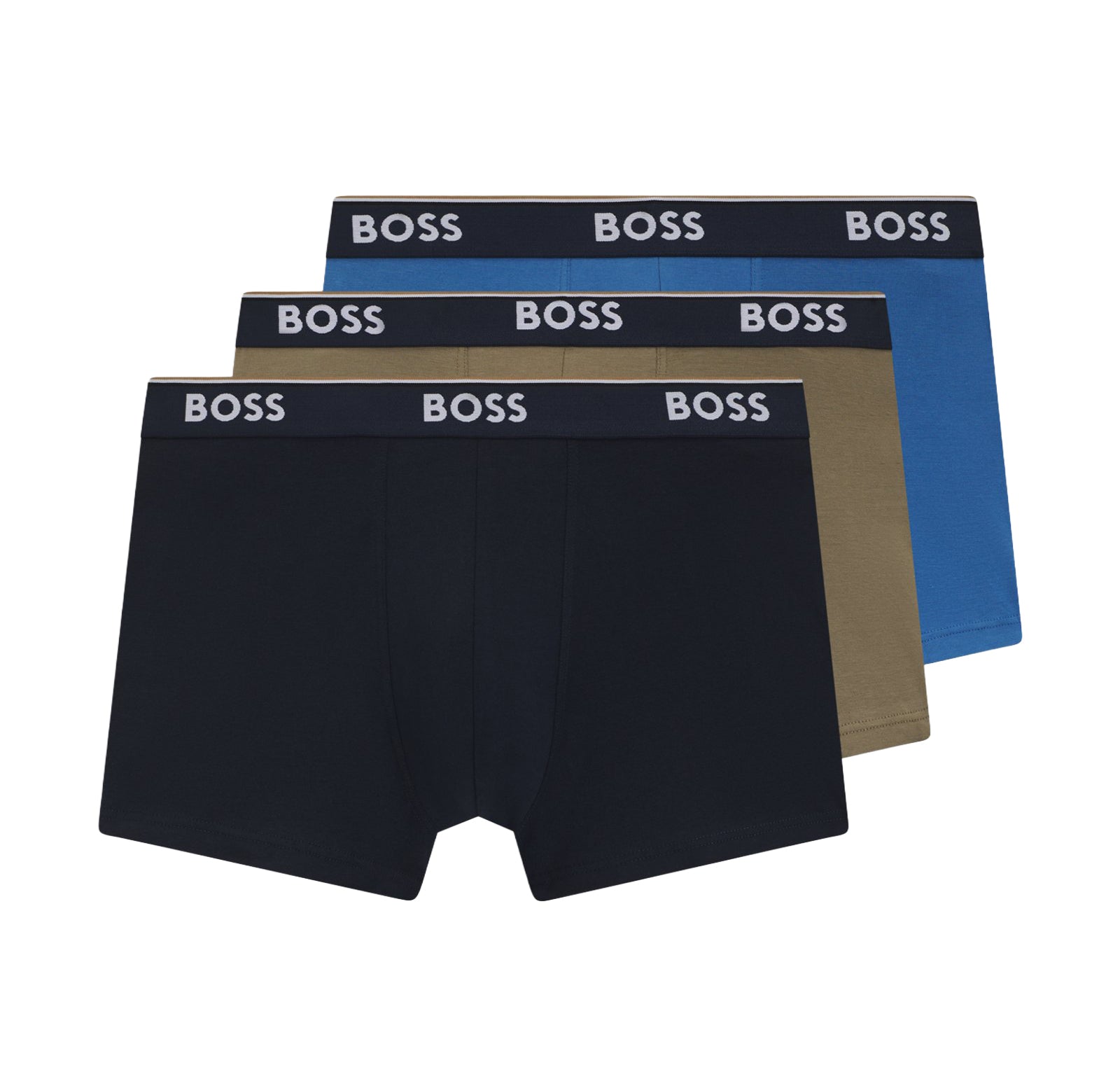 3 Pack Power Trunk Boxers 961 Green Navy Blue