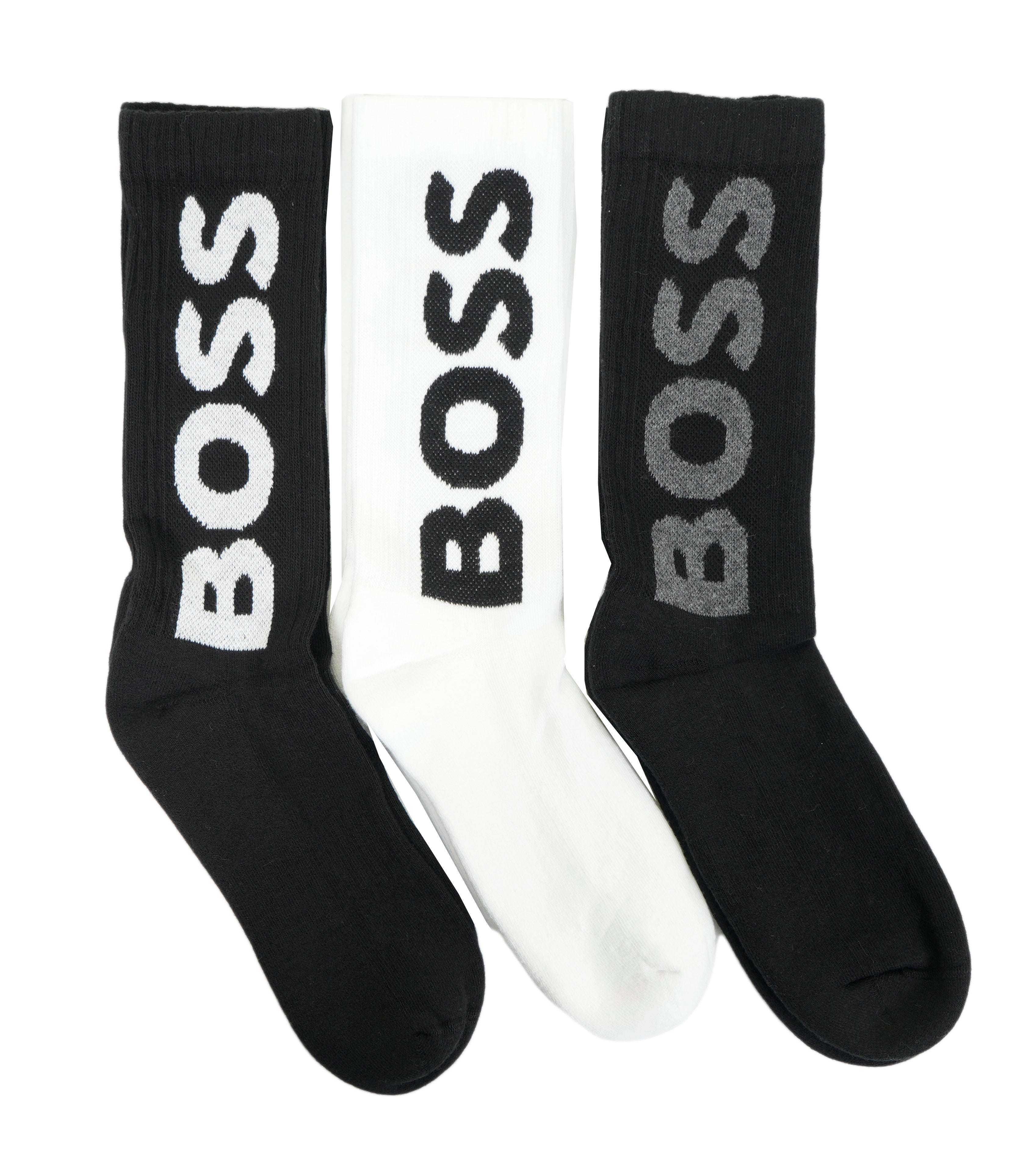 BOSS 3 Pack RS Sport Socks White Black