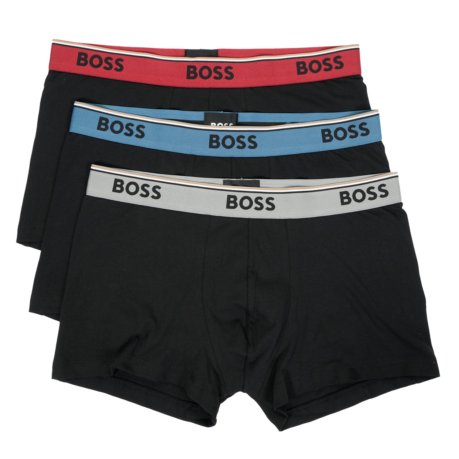 3 Pack Power Trunk Boxers 964 Grey Blue Red