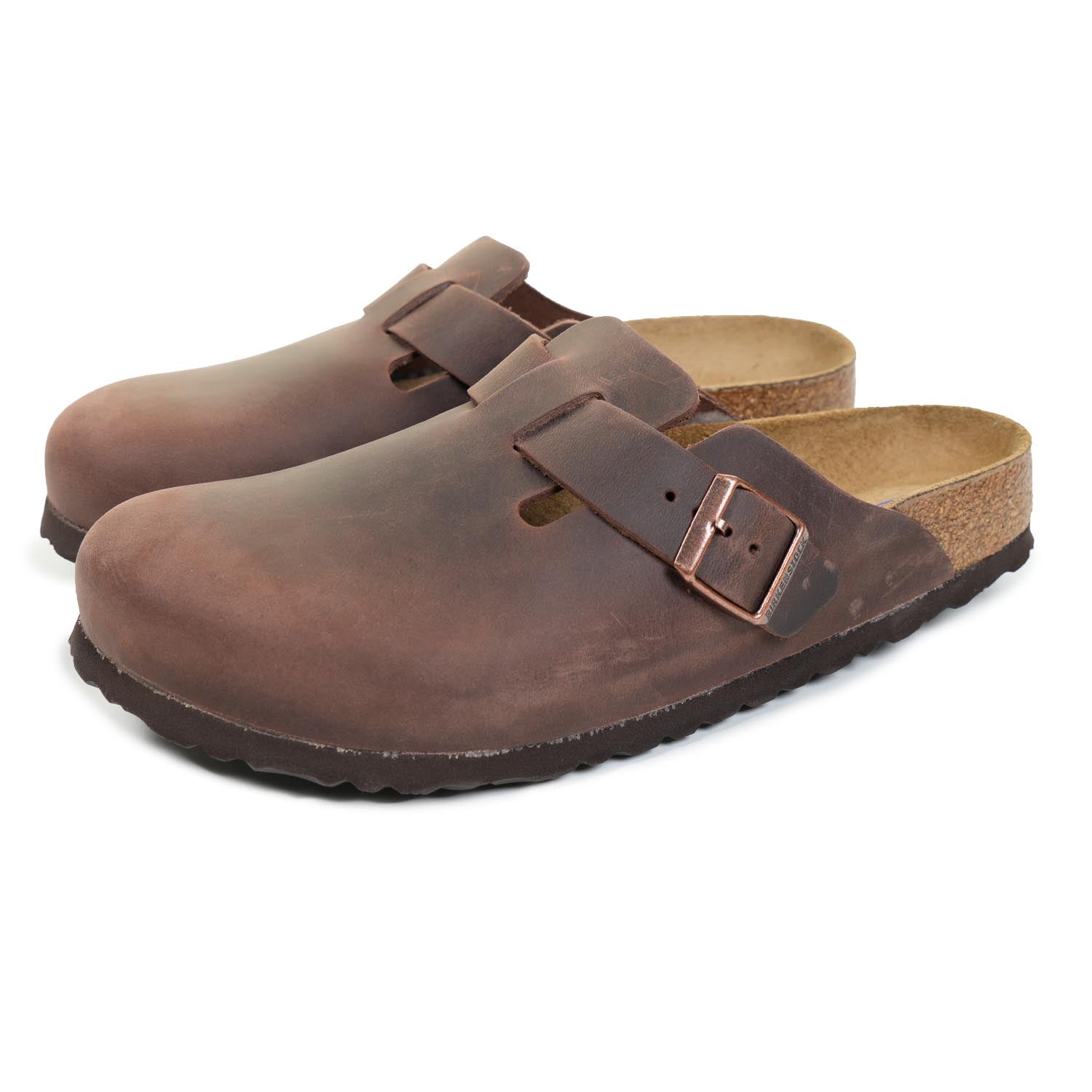 Boston BS Clogs Narrow Fit Oiled Leather Habana