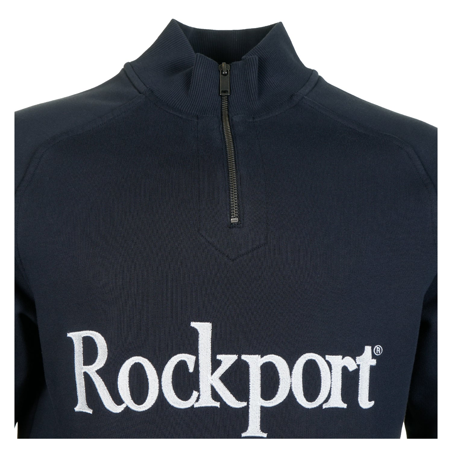 Boston 1/4 Zip Front Logo Sweatshirt Navy