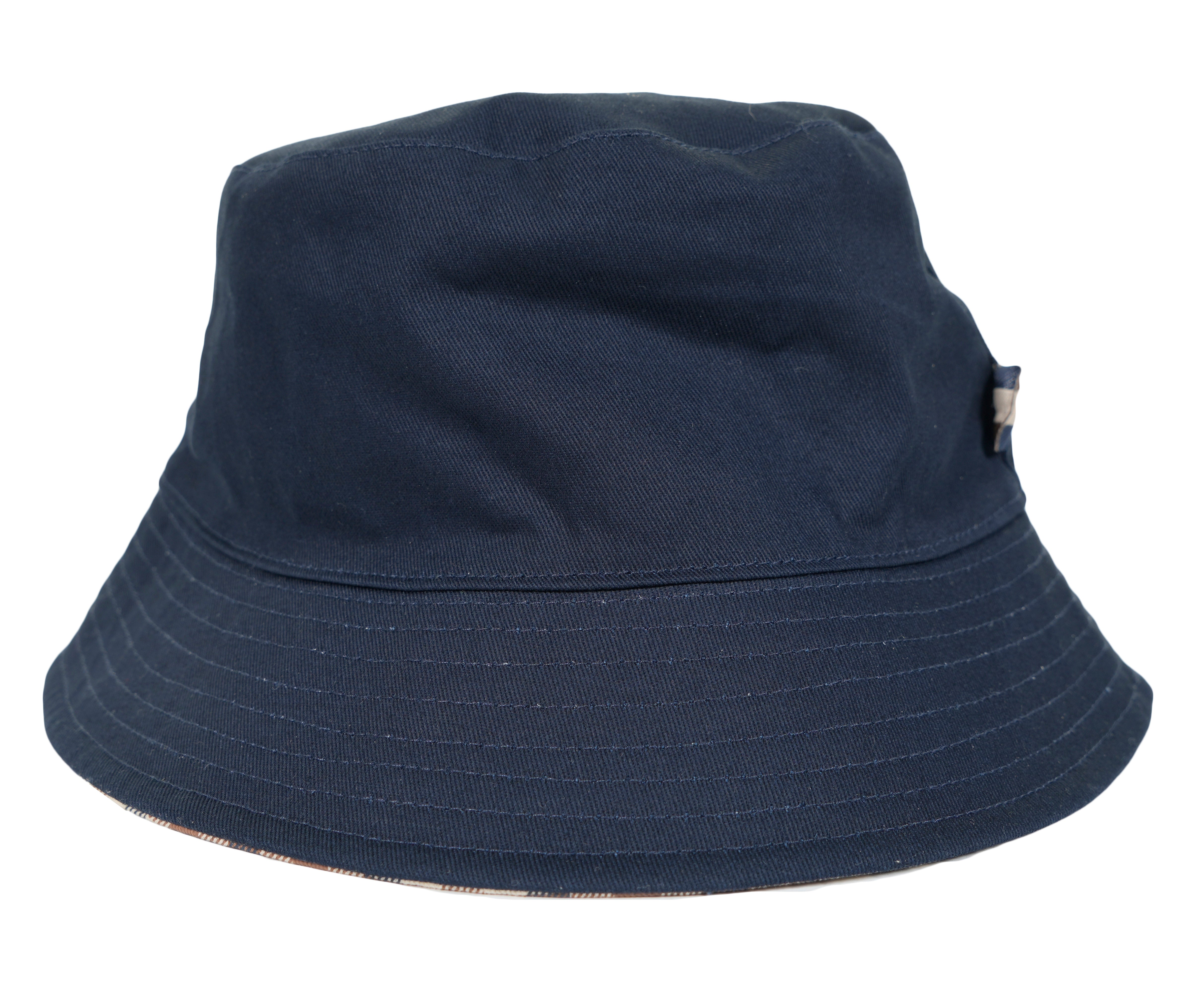 Reversible Bucket Club Check Navy