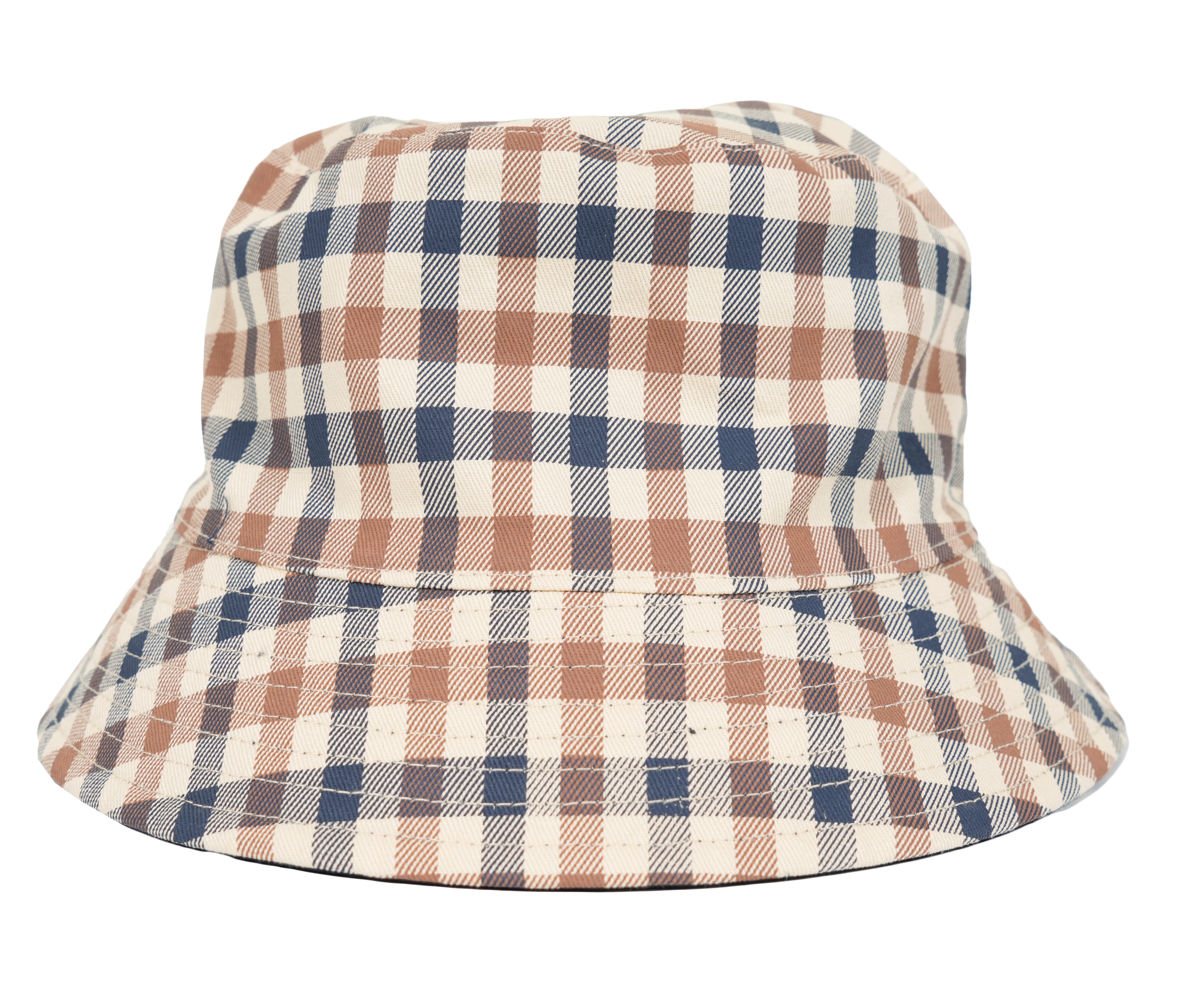 Reversible Bucket Club Check Navy