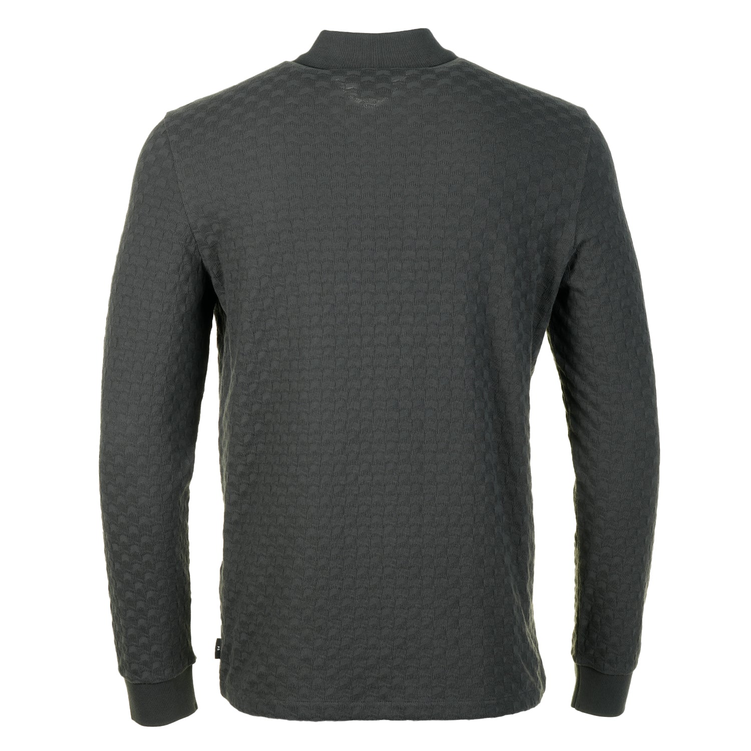 Long Sleeve Button Front Polo Slate