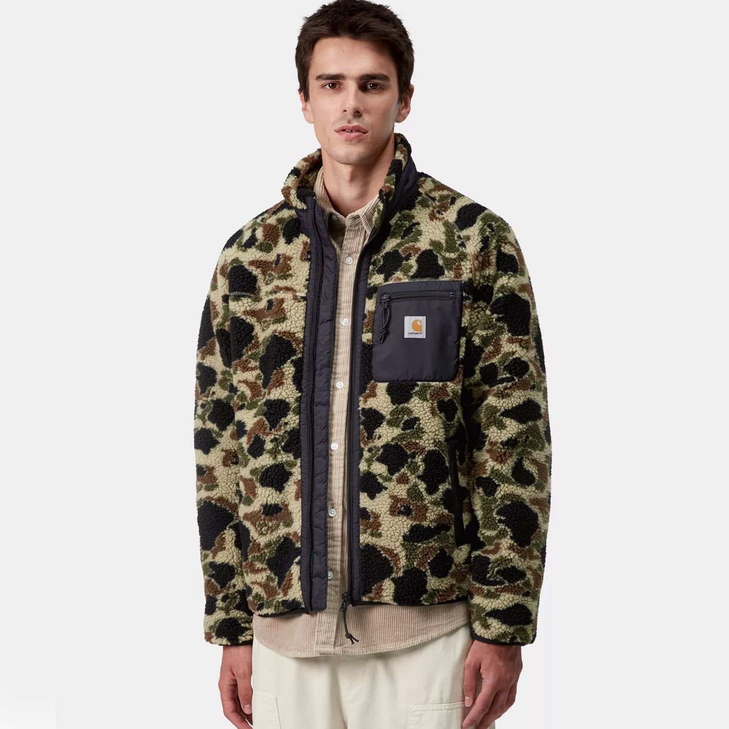 Prentis Liner Fleece Camo Duck Jacquard Green