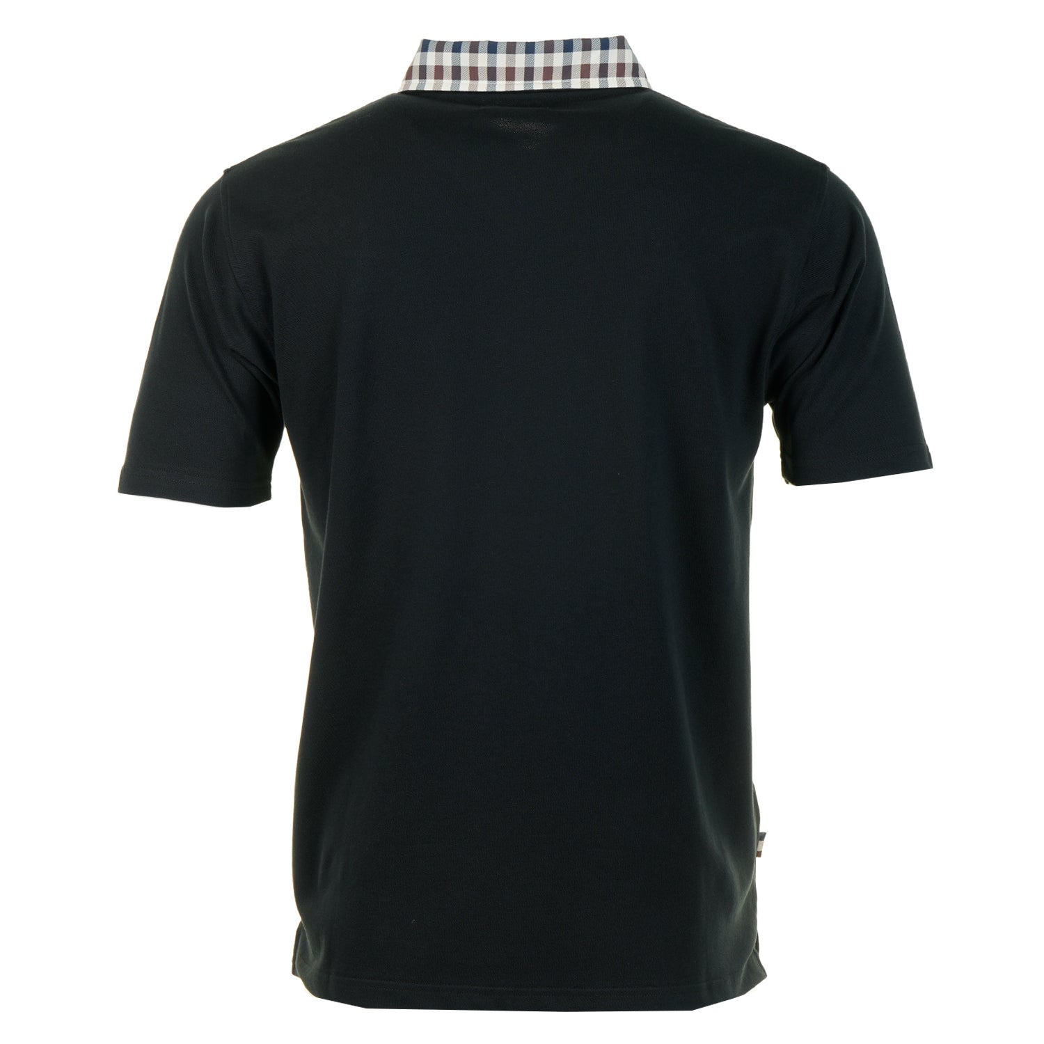 Active Short Sleeve Club Check Collar Polo Shirt Black