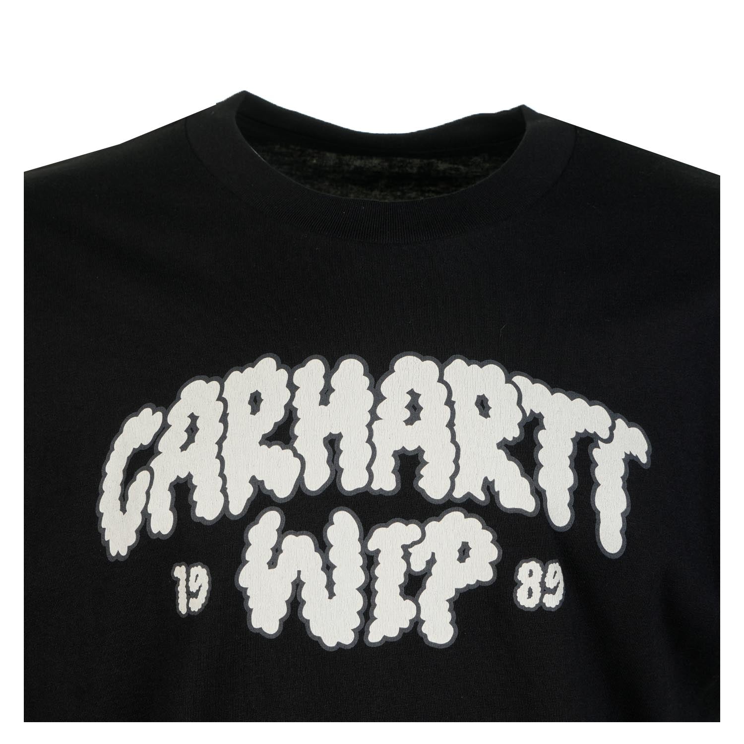 Short Sleeve Cloud Script T Shirt Black