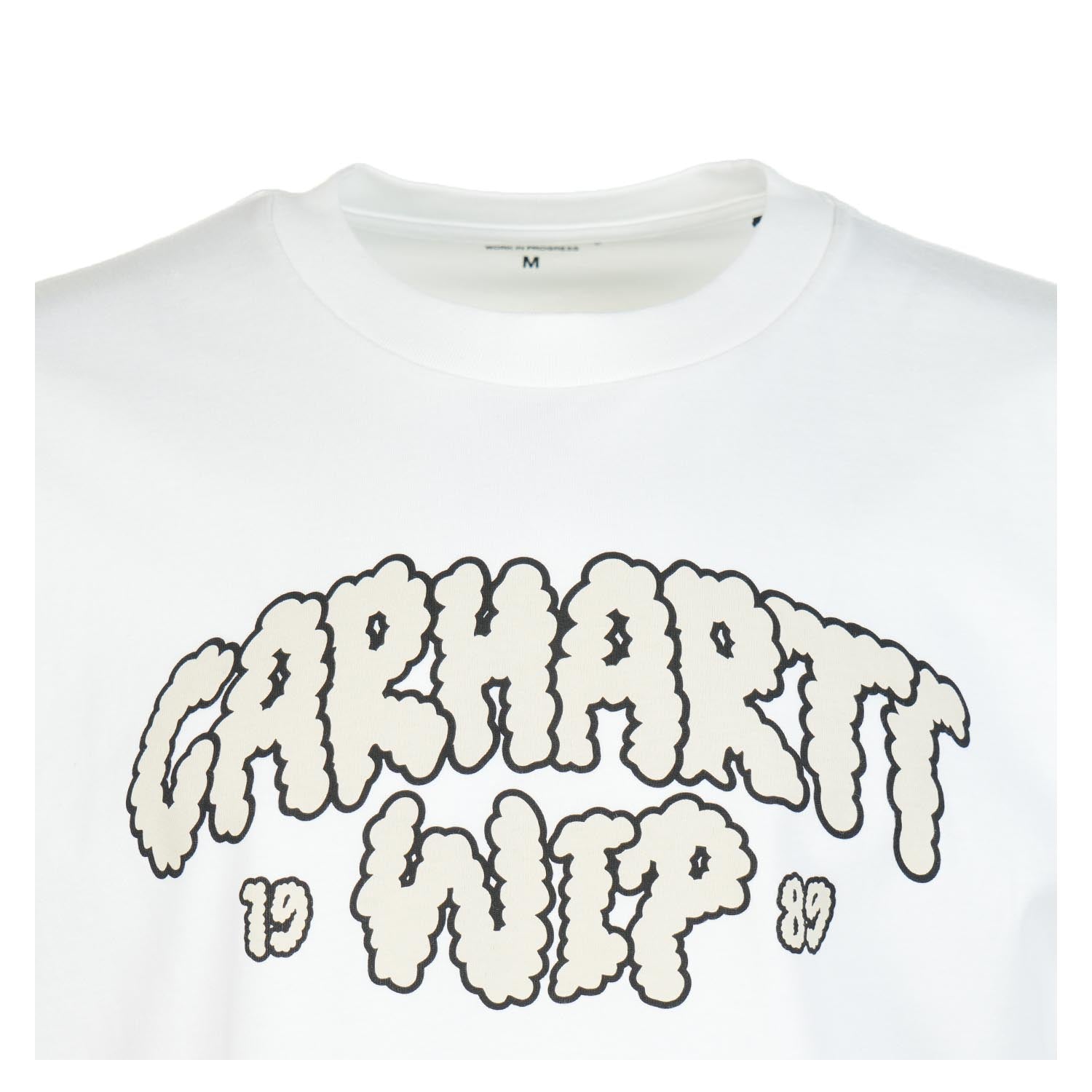 Short Sleeve Cloud Script T Shirt White