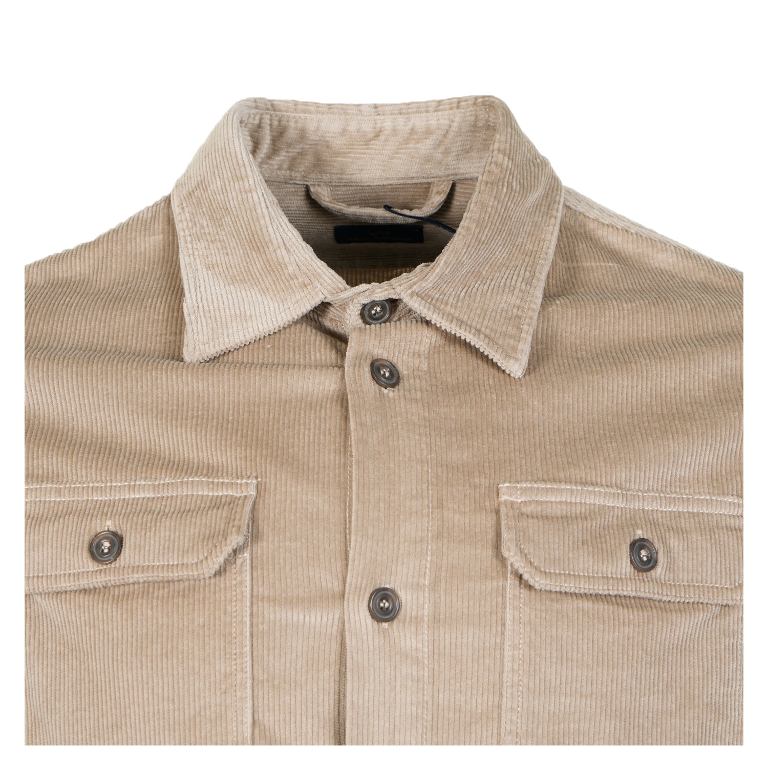 Long Sleeve Corduroy Overshirt Stone
