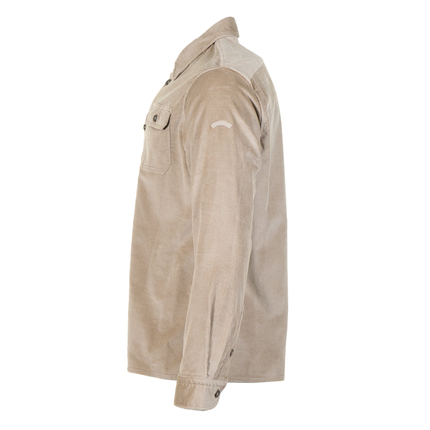 Long Sleeve Corduroy Overshirt Stone