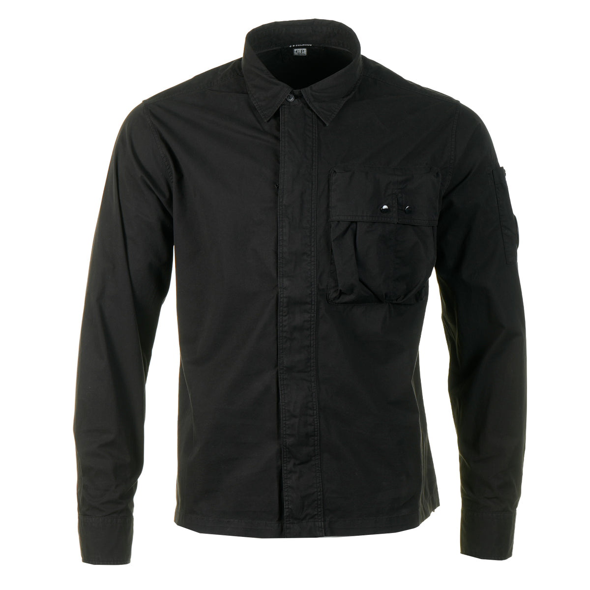 Gabardine Long Sleeve Hidden Zip Black