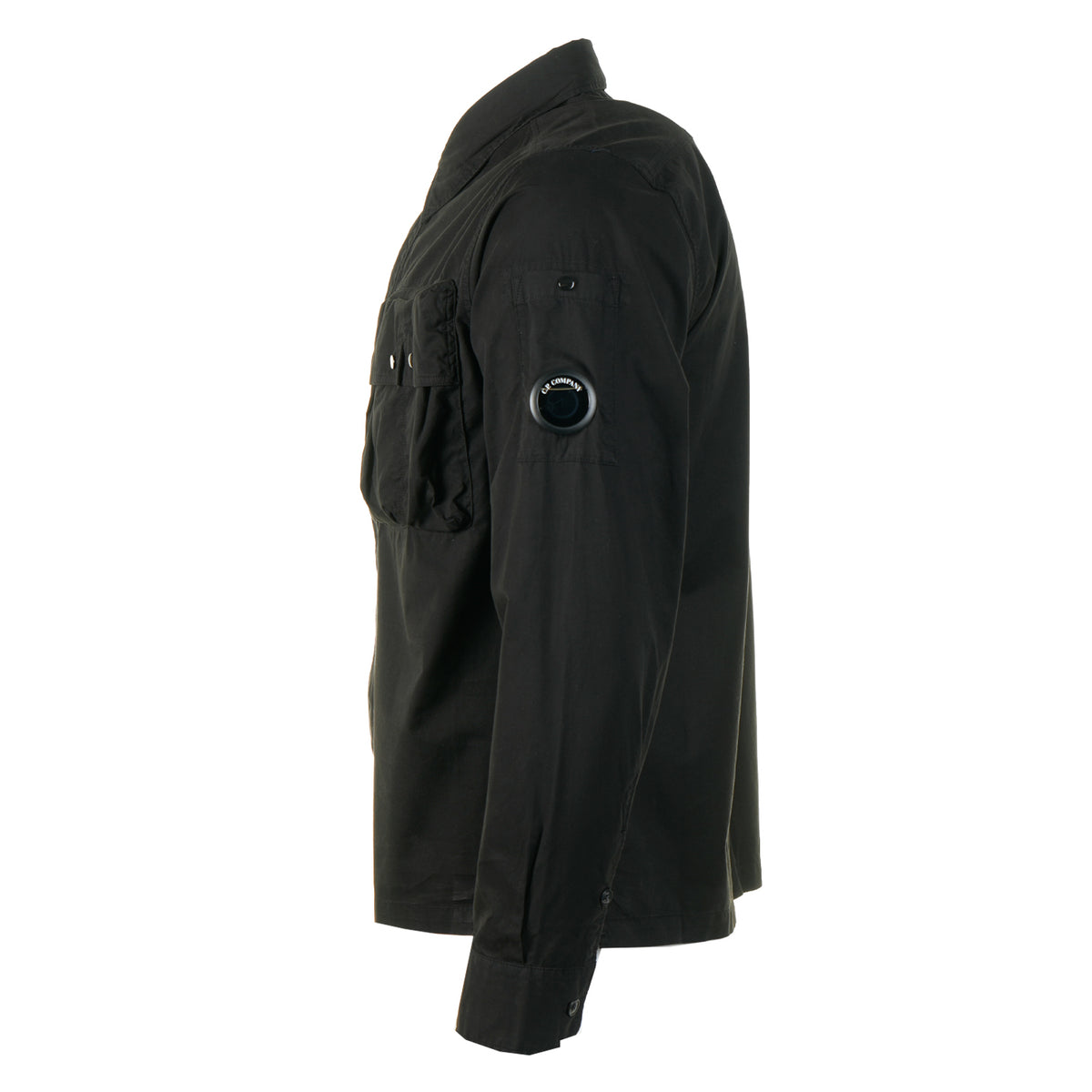 Gabardine Long Sleeve Hidden Zip Black