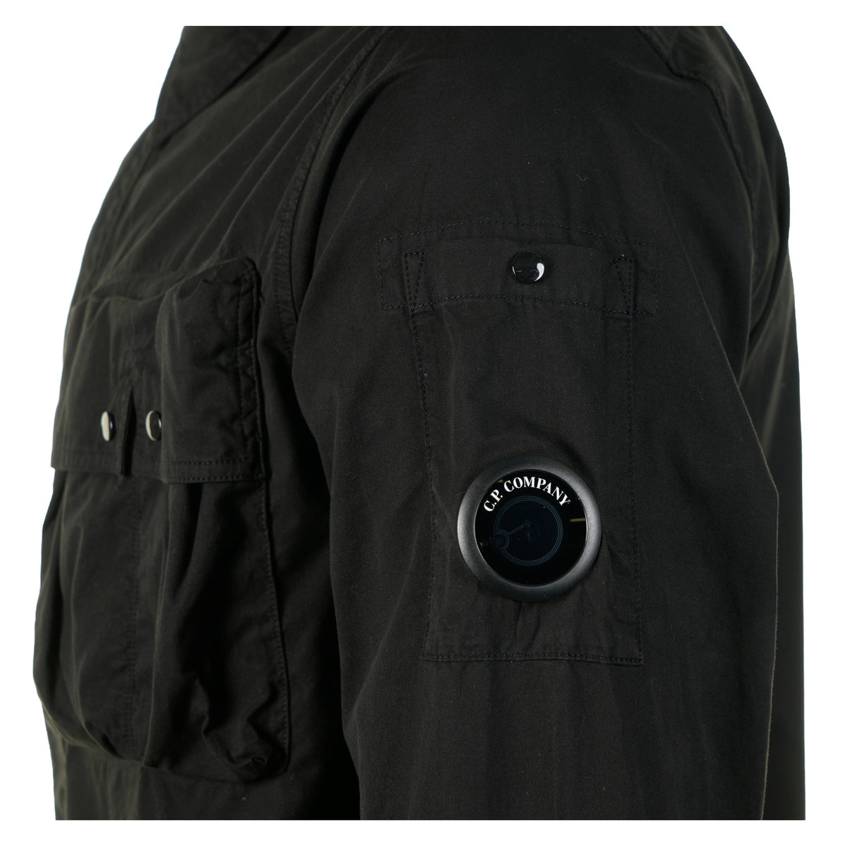 Gabardine Long Sleeve Hidden Zip Black