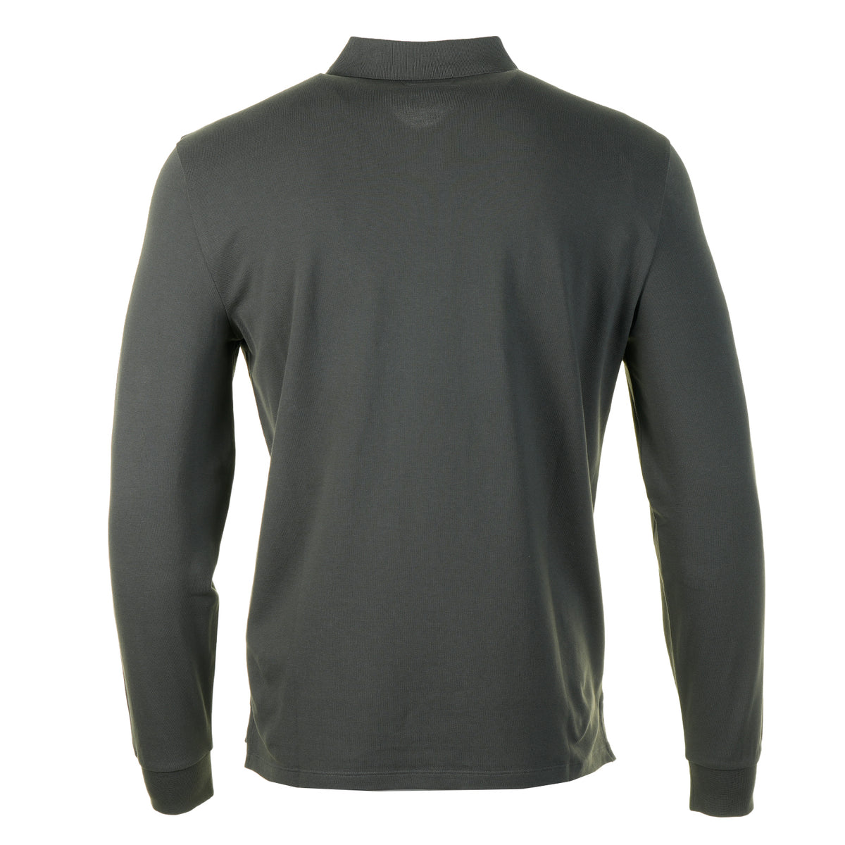 Stretch Piquet Badge Logo Long Sleeve Polo Raven