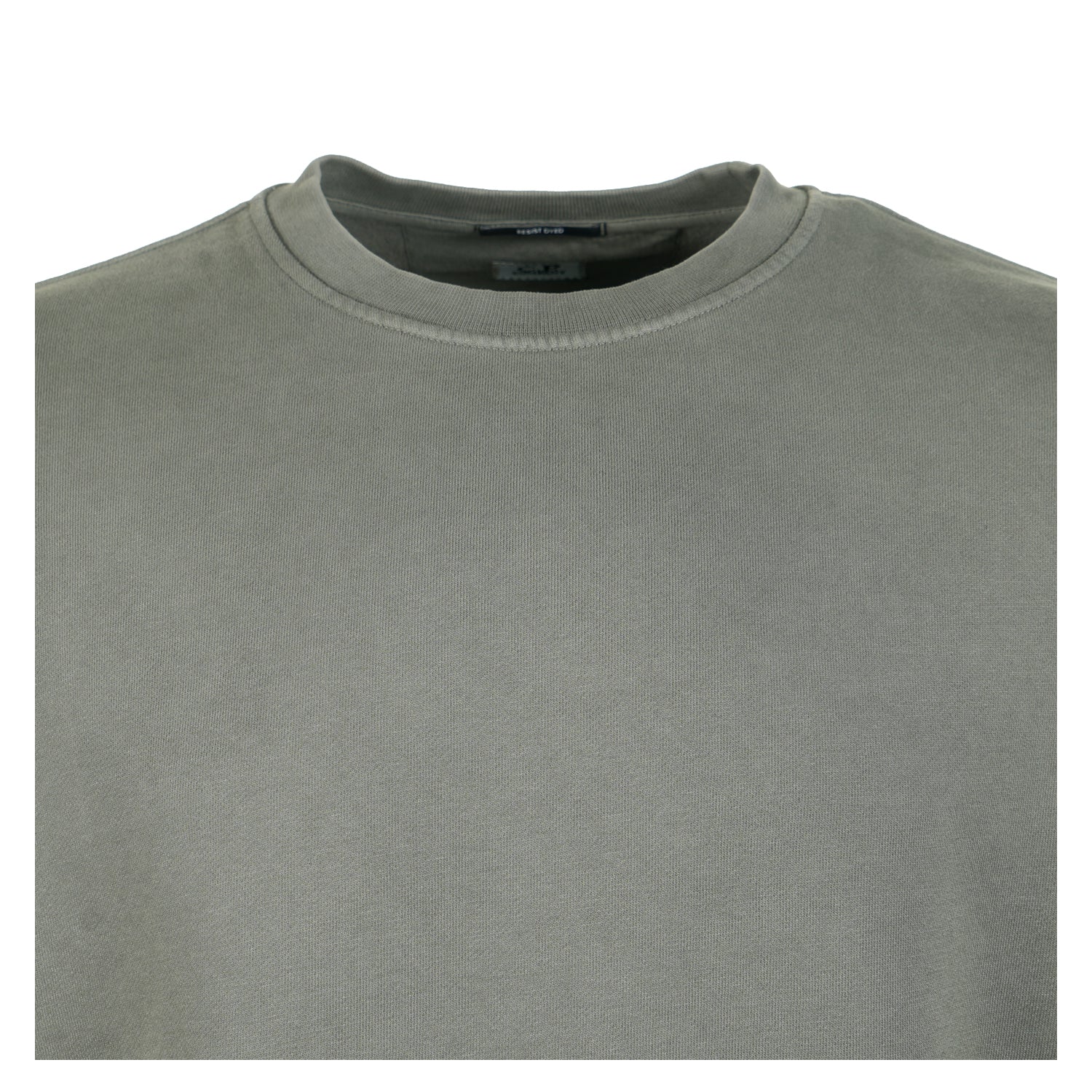 Brushed and Emerized Diagonal Fleece Lens Crewneck Sweatshirt Castor Grey