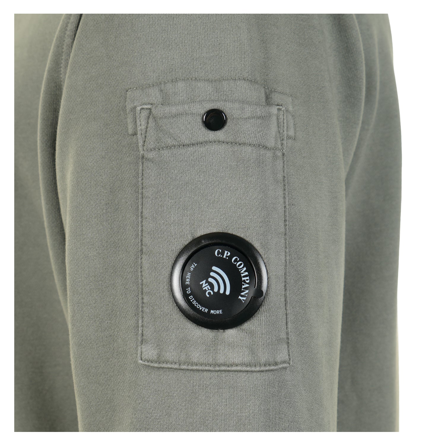 Brushed and Emerized Diagonal Fleece Lens Crewneck Sweatshirt Castor Grey