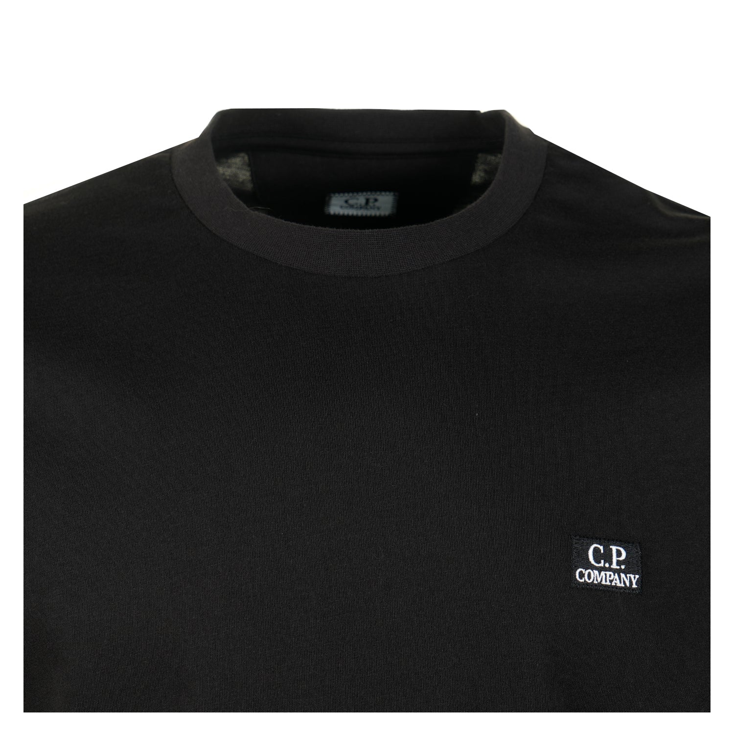 Short Sleeve 30/1 Jersey Logo Patch T-Shirt Black
