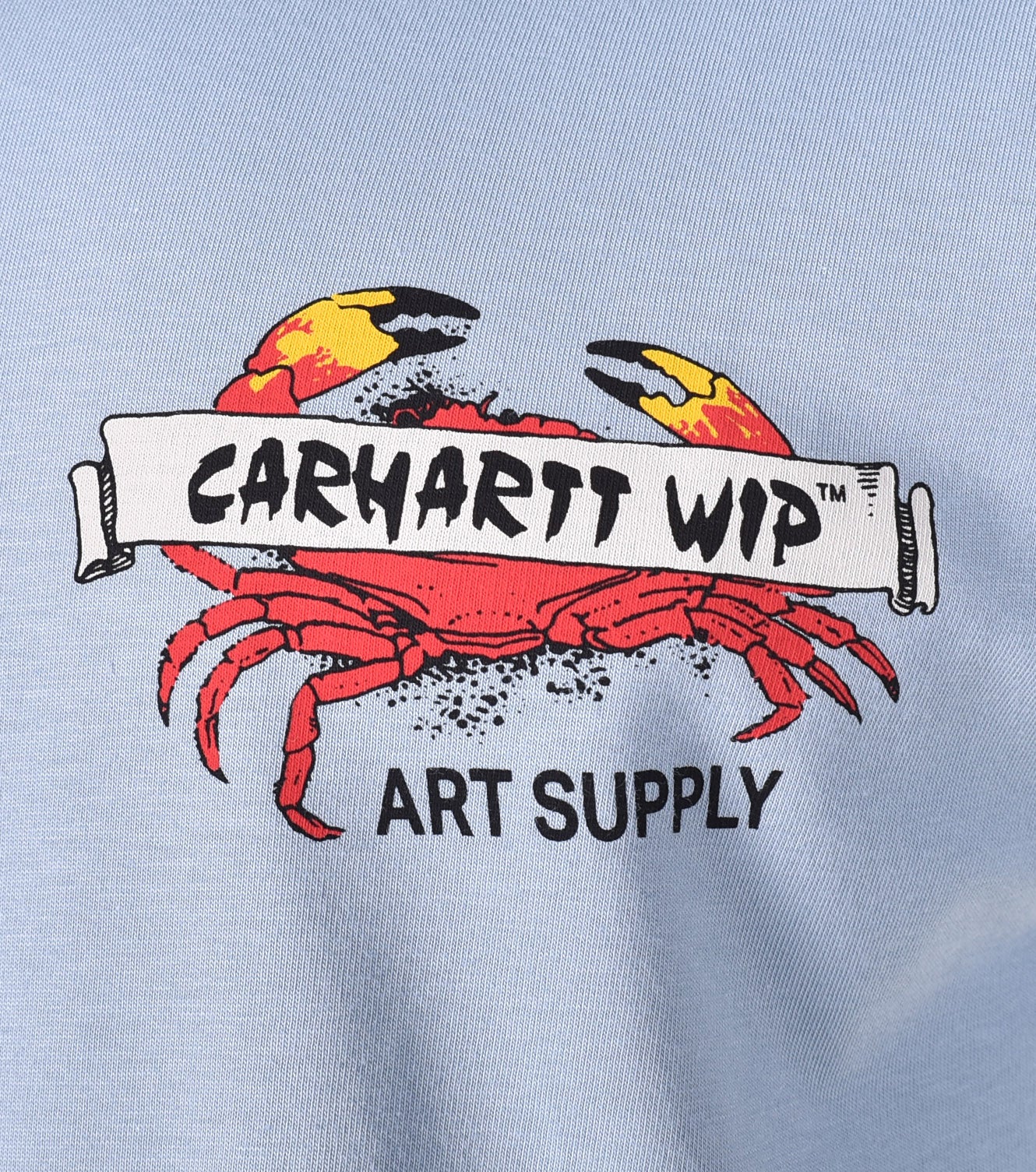 Short Sleeve Crab Paint T Shirt Frosted Blue