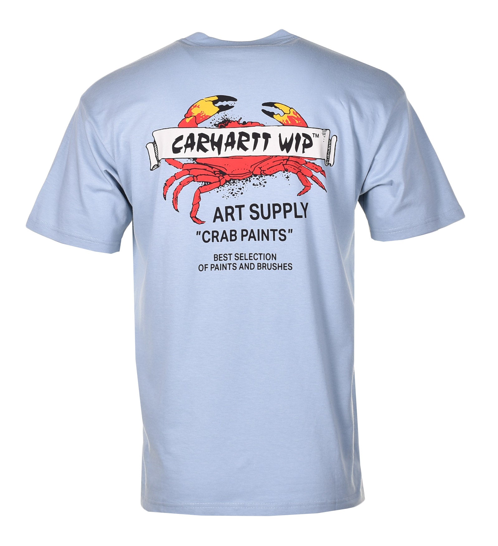 Short Sleeve Crab Paint T Shirt Frosted Blue