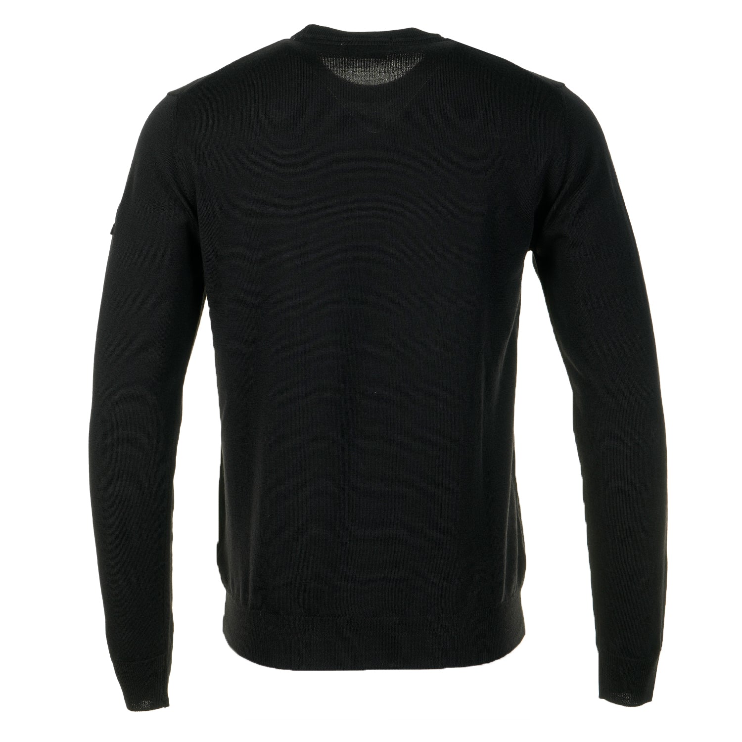 Merino Wool Crew Neck Jumper Black