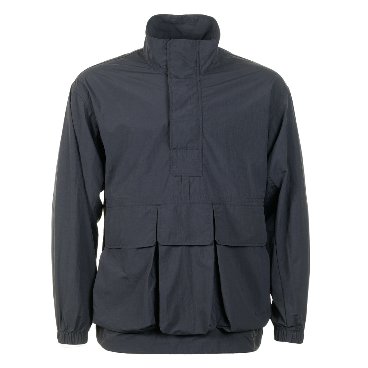 Nylon Double Rip Anorak Black